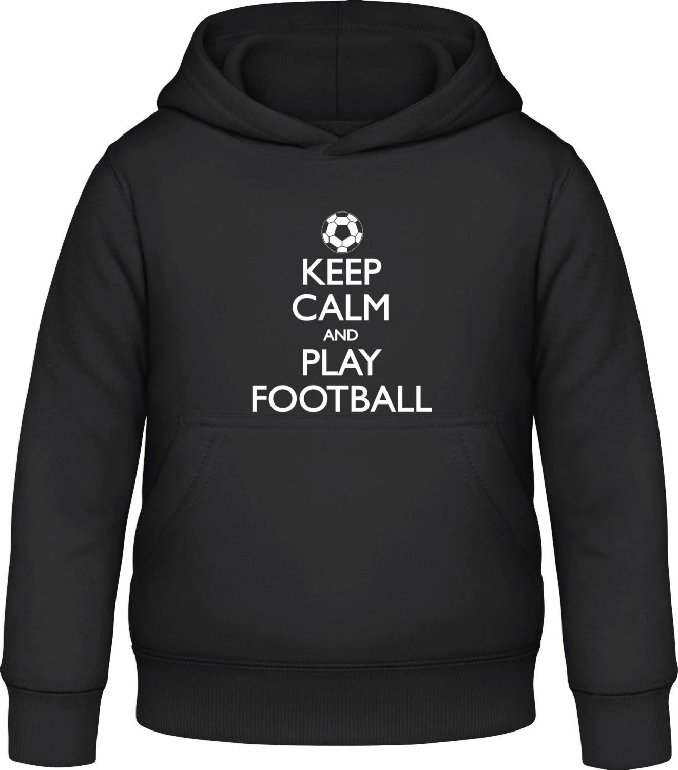 Play Football - Black Awdis Hoodie Kids - Front