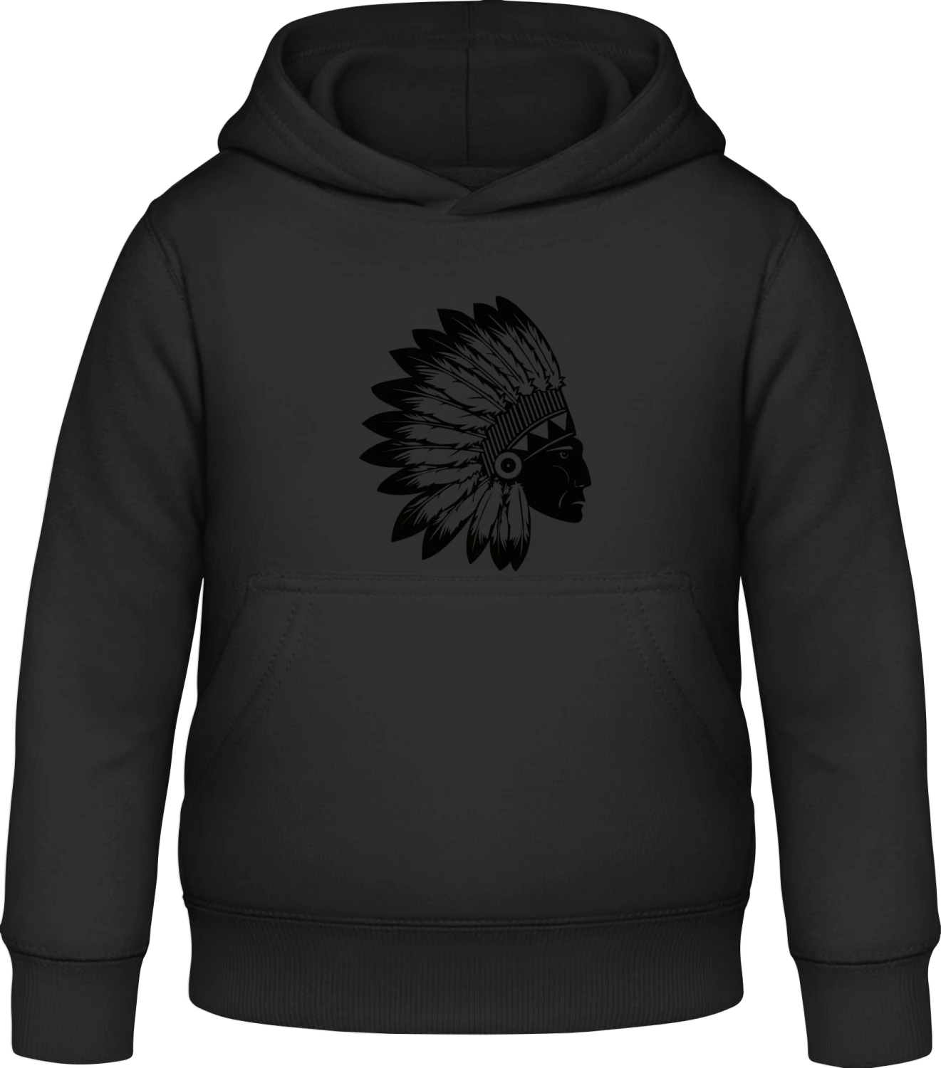 Indian - Black Awdis Hoodie Kids - Front