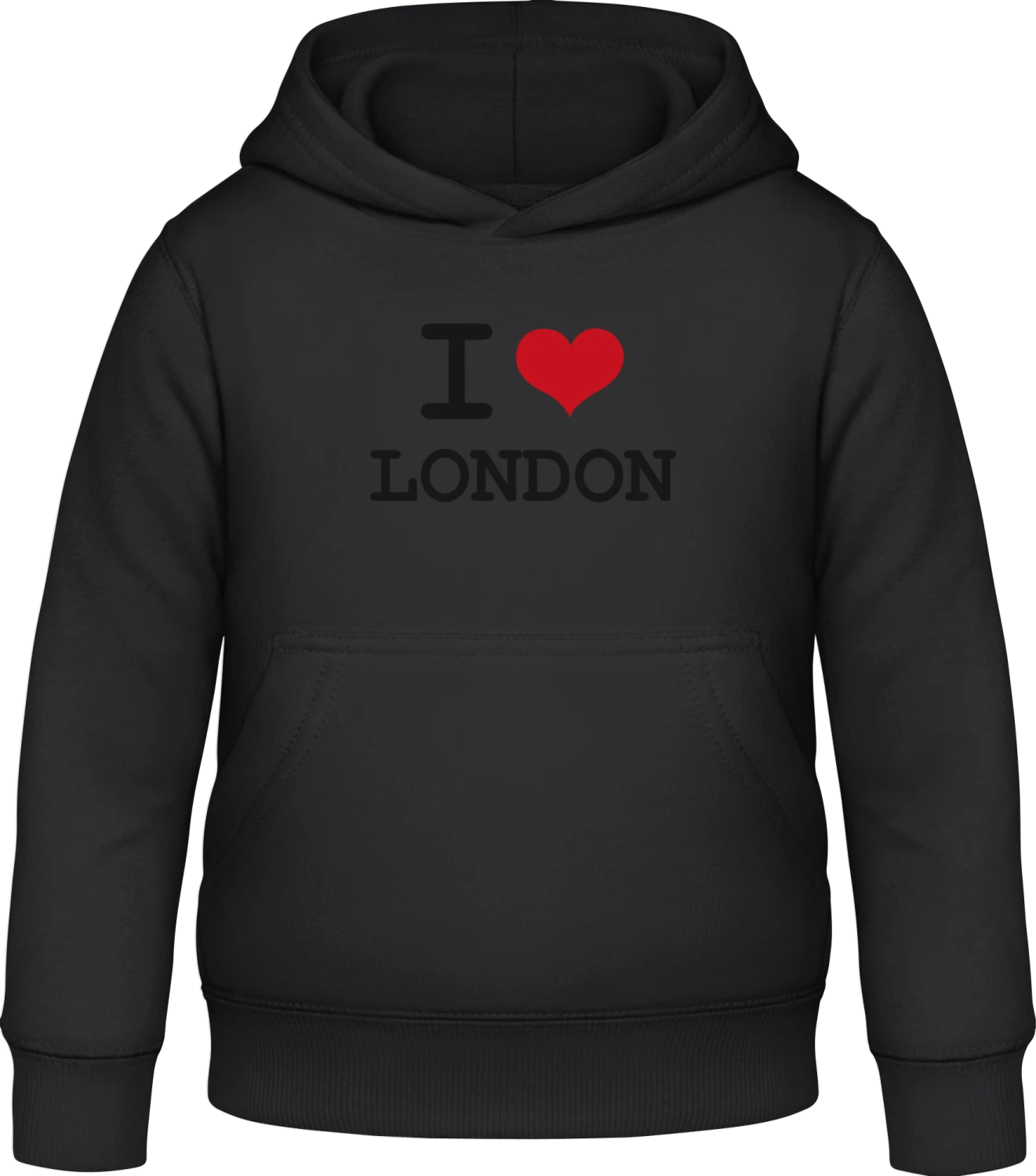 I Love London - Black Awdis Hoodie Kids - Front