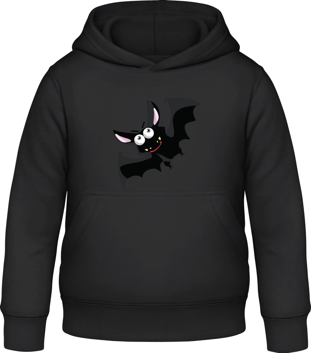 Funny Bat Comic - Black Awdis Hoodie Kids - Front