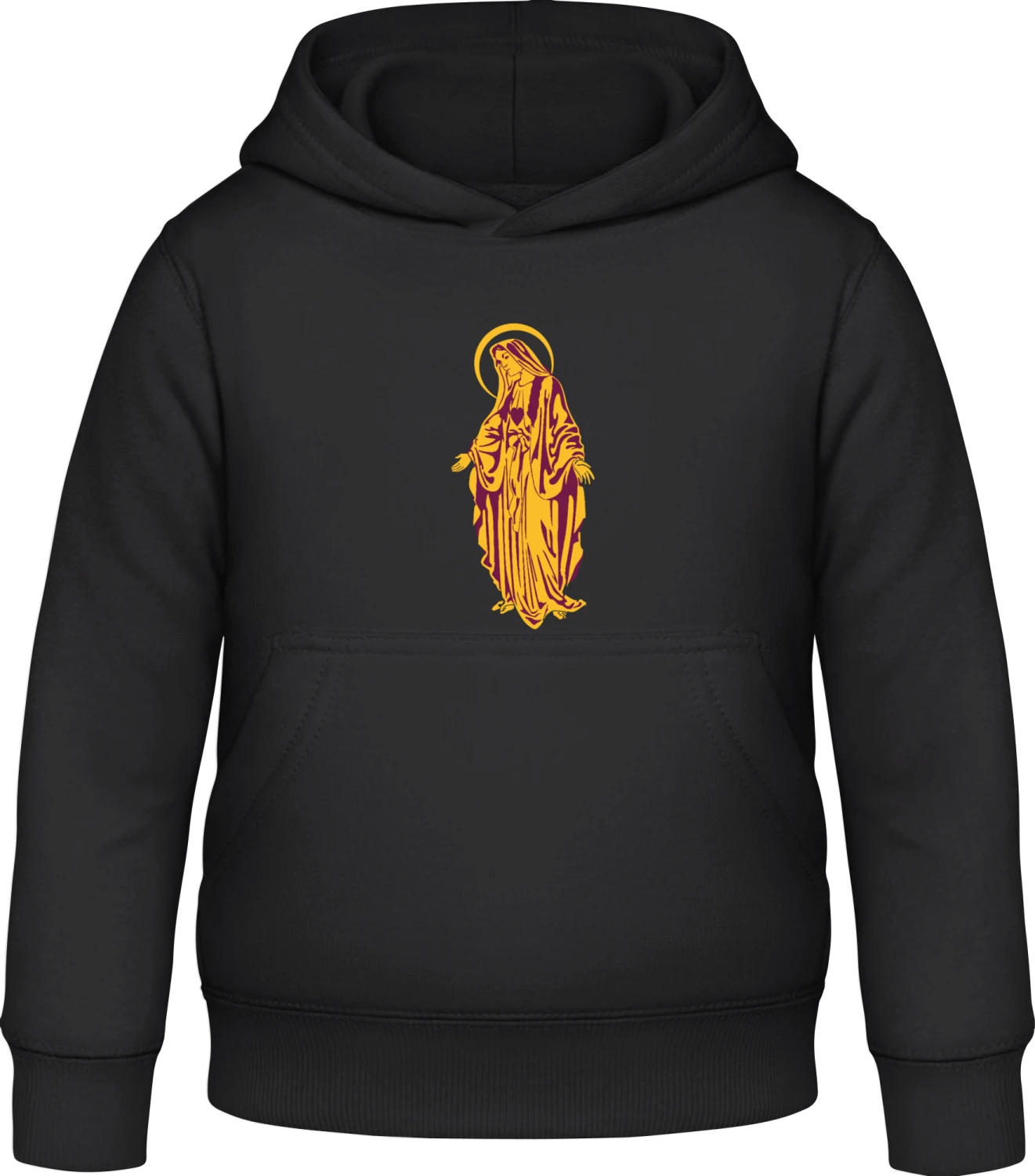 Maria Illustration - Black Awdis Hoodie Kids - Front