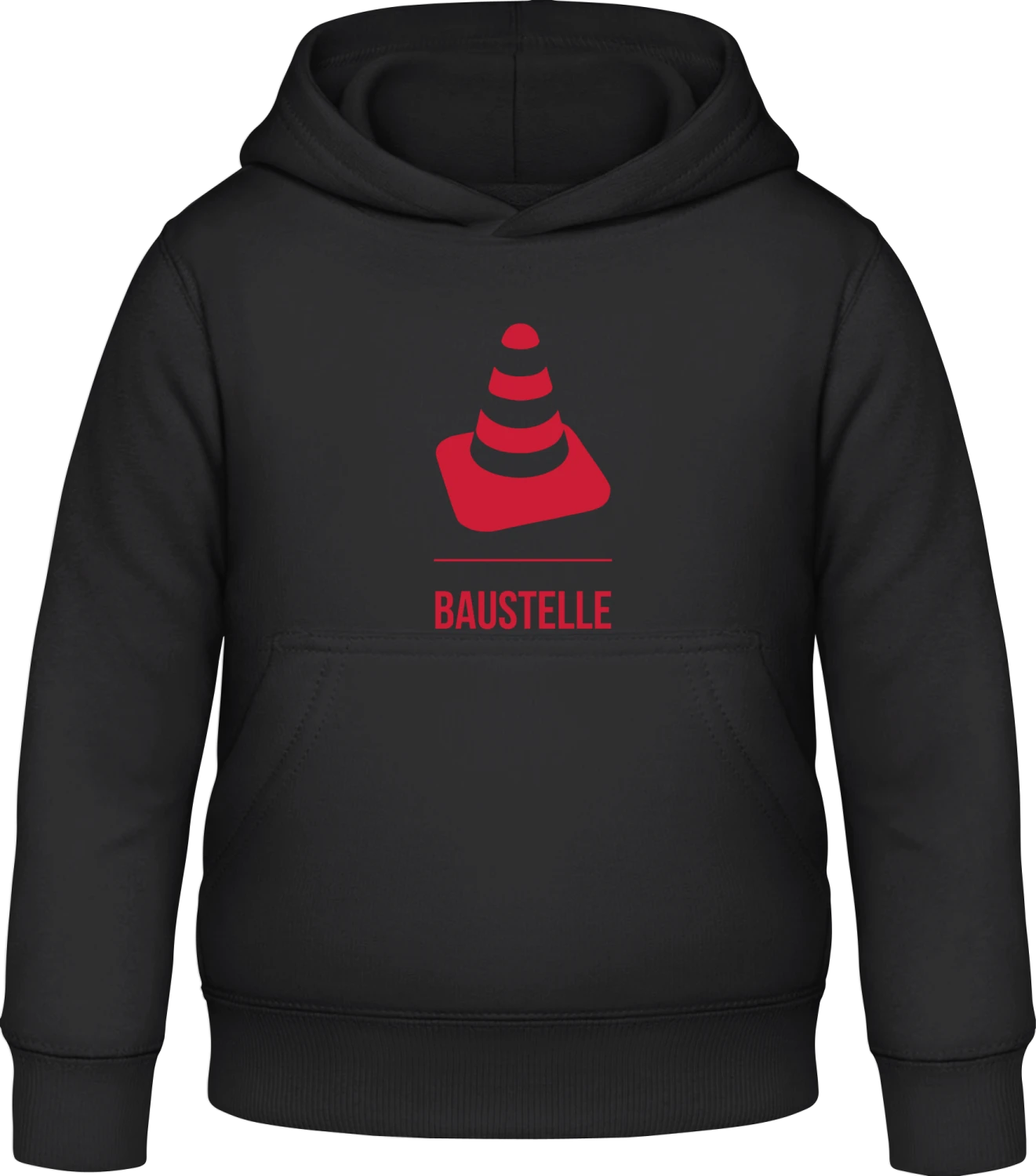 Baustelle - Black Awdis Hoodie Kids - Front