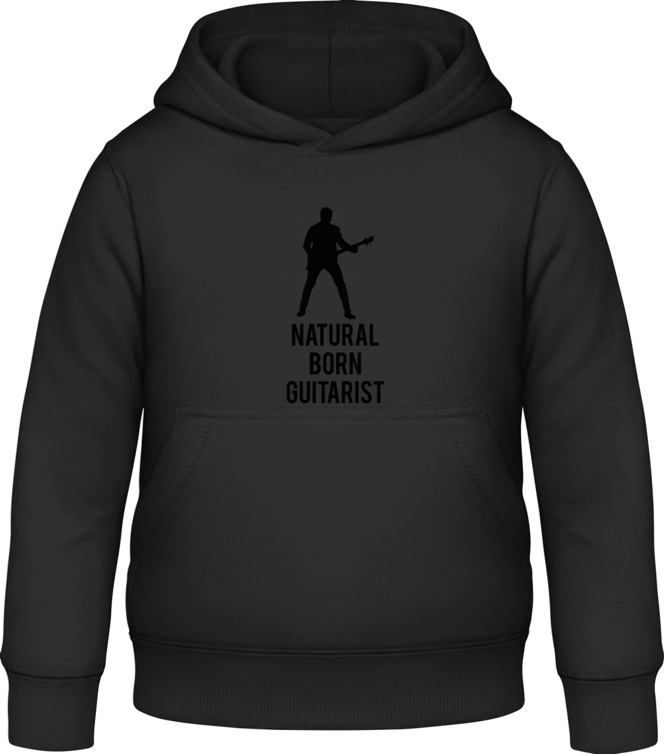 Natural Born Guitar Player - Black Awdis Hoodie Kids - Front