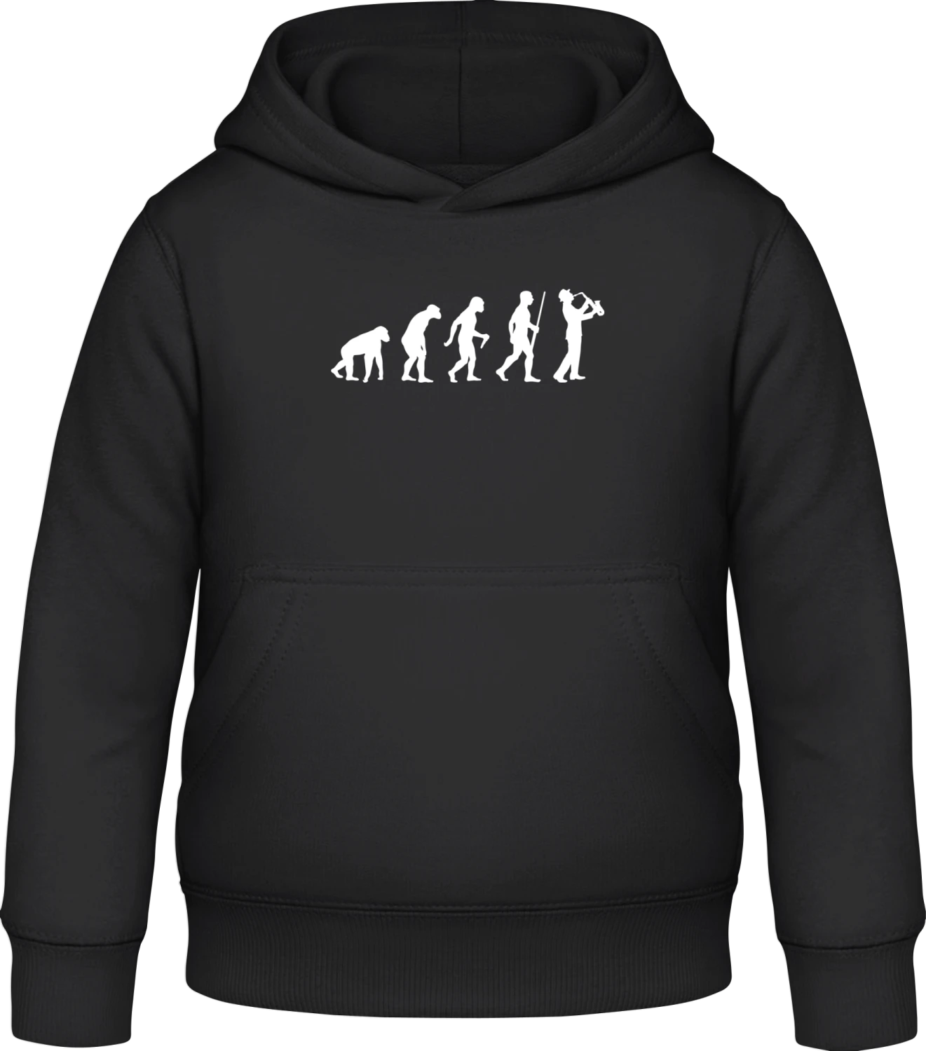 Jazz Evolution - Black Awdis Hoodie Kids - Front