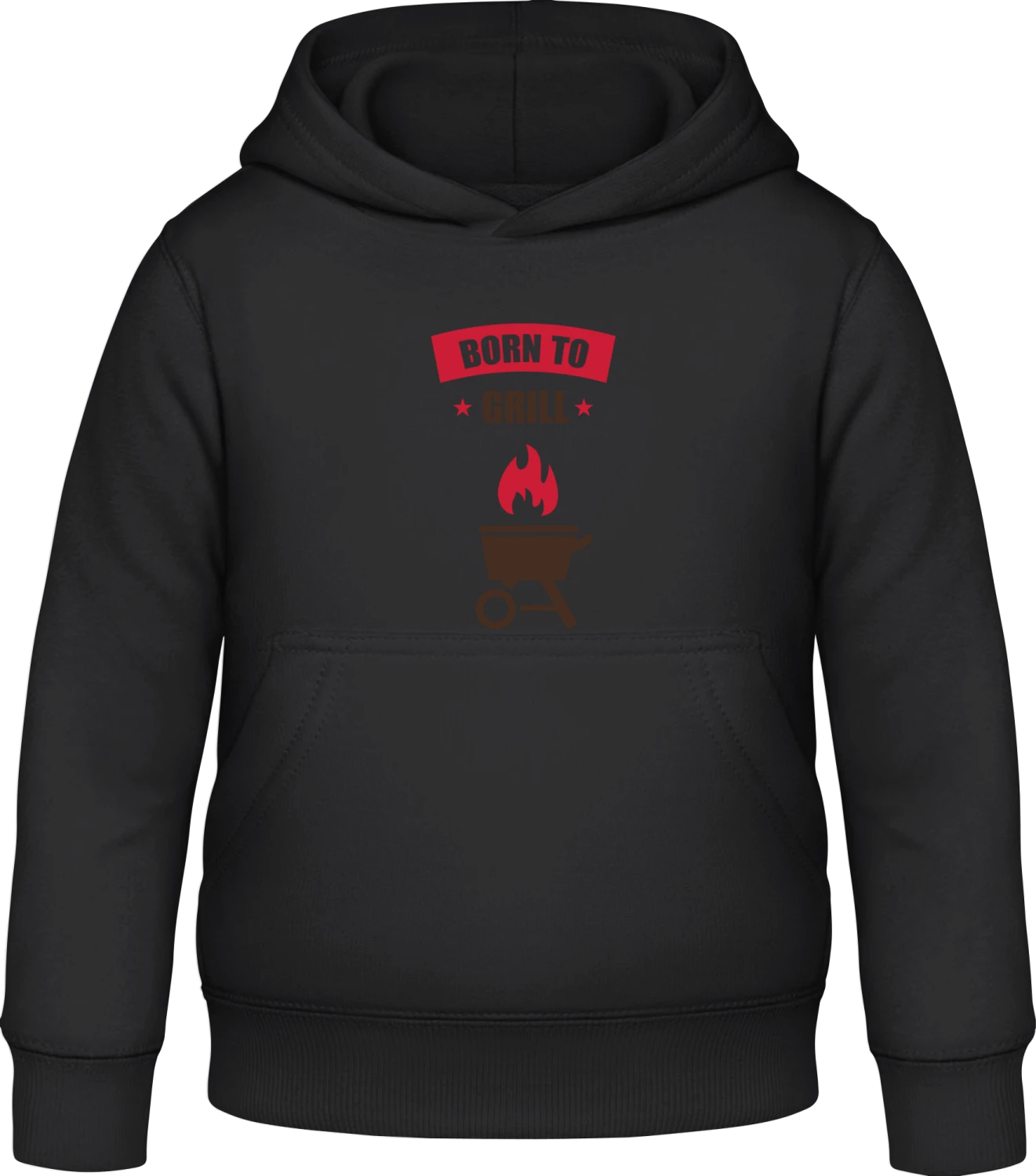 Born to Grill - Black Awdis Hoodie Kids - Front