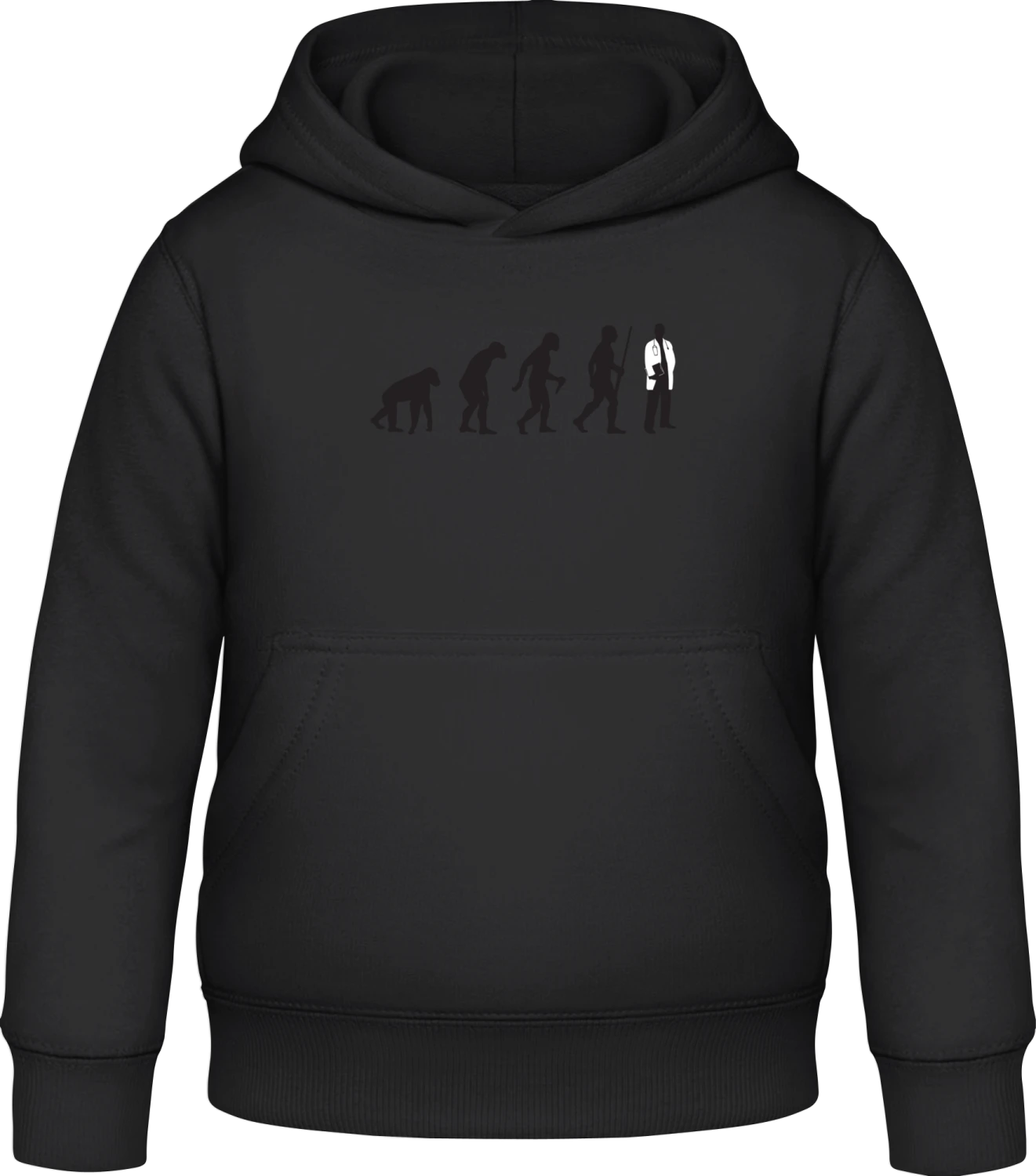 Doctor Evolution - Black Awdis Hoodie Kids - Front