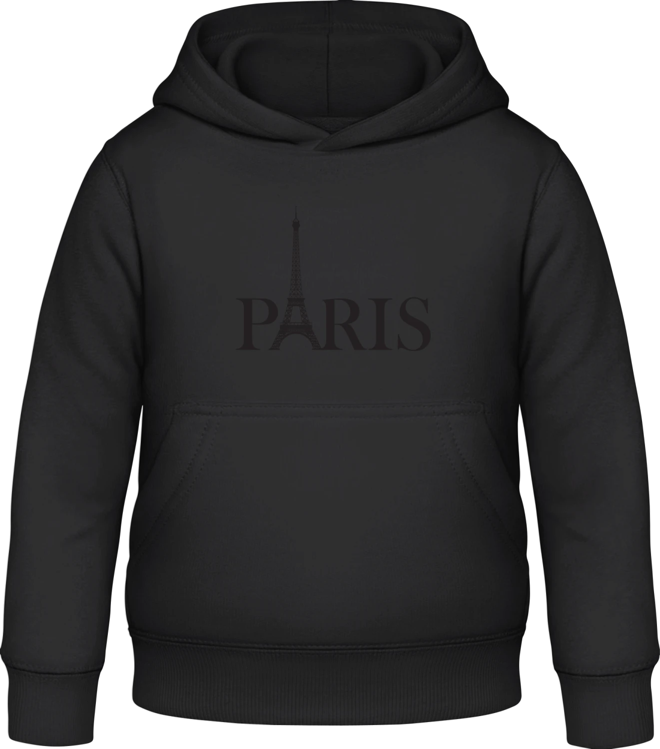 Paris Logo - Black Awdis Hoodie Kids - Front