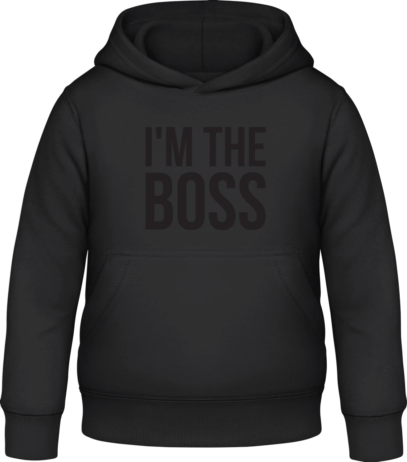 I'm The Boss - Black Awdis Hoodie Kids - Front