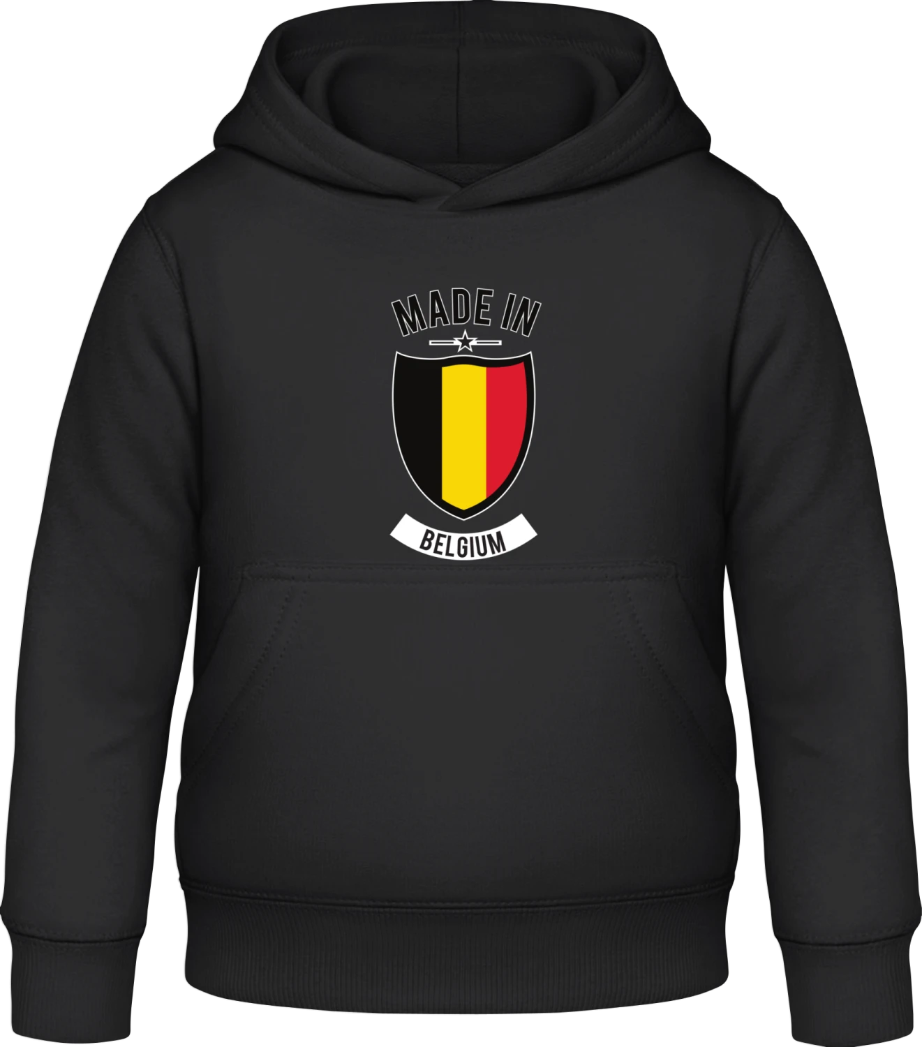 Made in Belgium - Black Awdis Hoodie Kids - Front