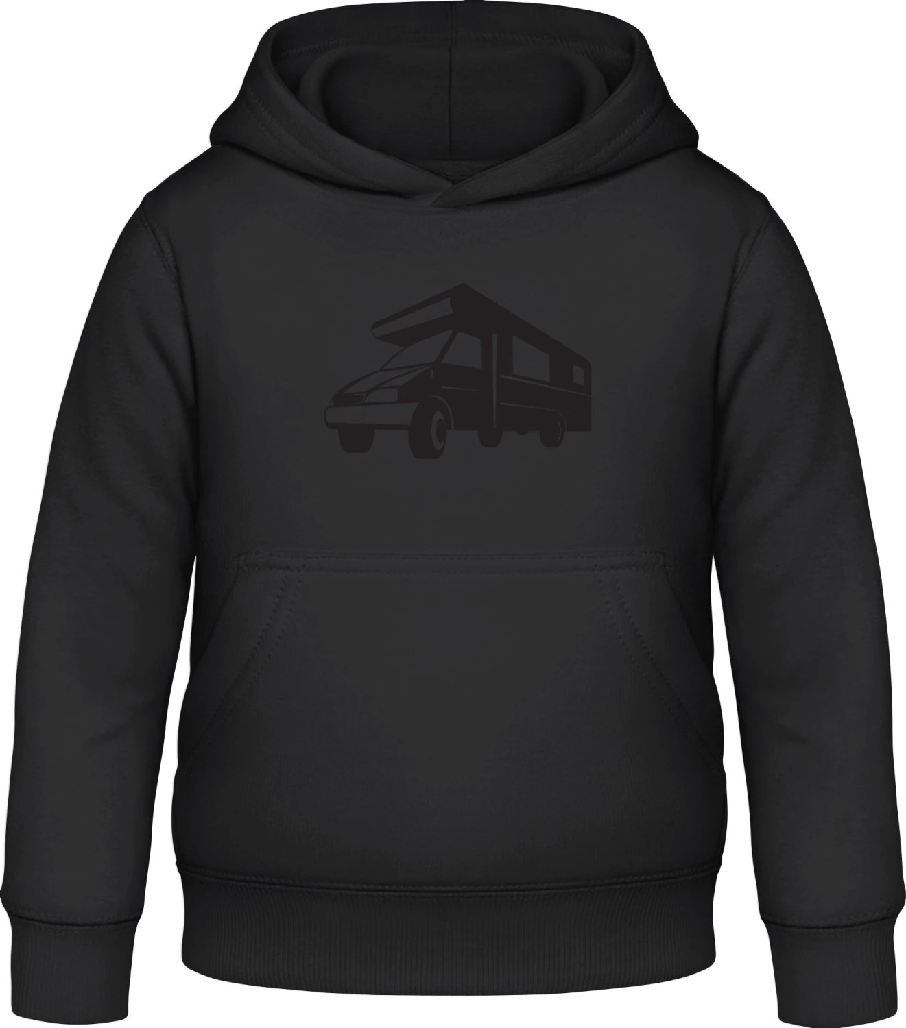 Caravan Icon - Black Awdis Hoodie Kids - Front