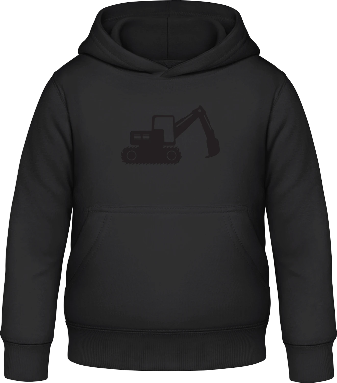 Bagger Excavator - Black Awdis Hoodie Kids - Front