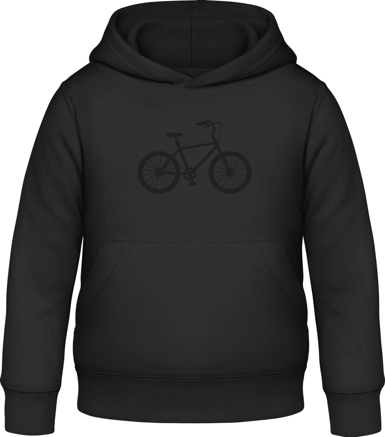 Old School Bike - Black Awdis Hoodie Kids - Front