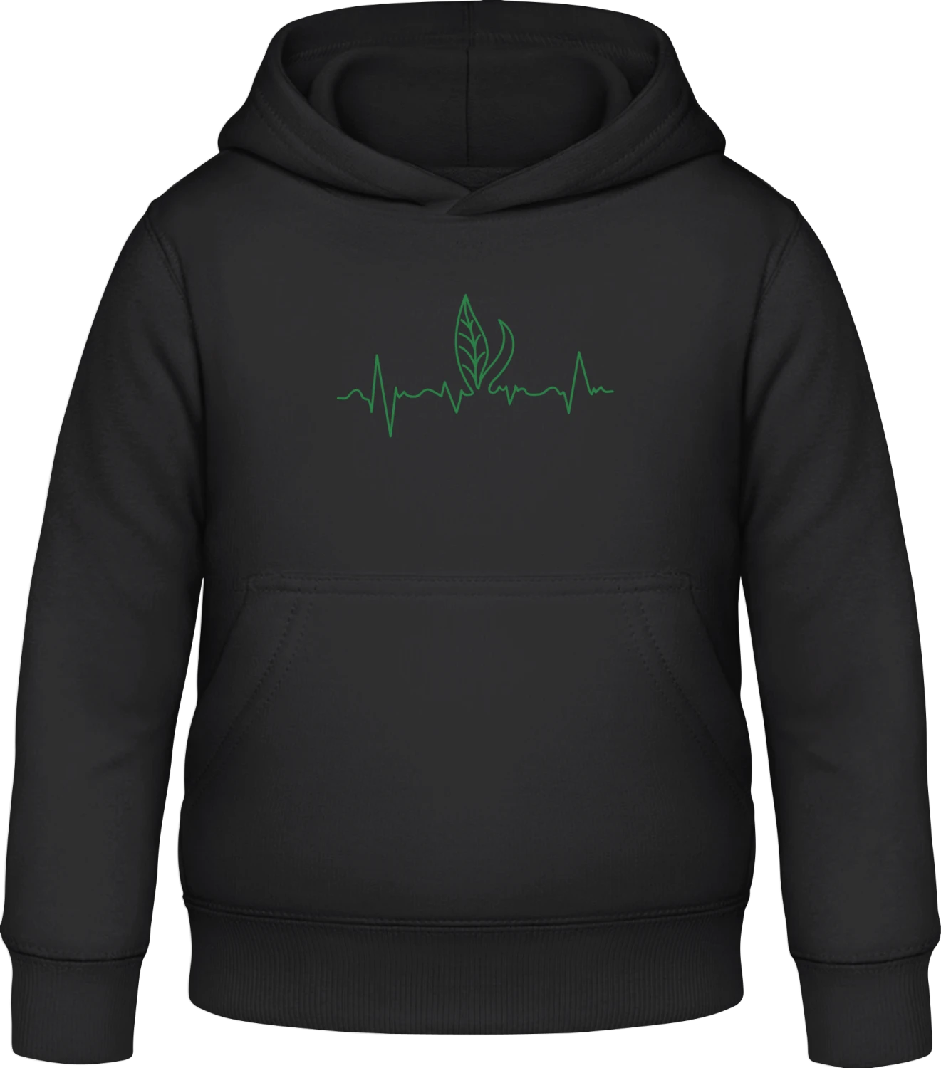 Vegan Life Ballance - Black Awdis Hoodie Kids - Front