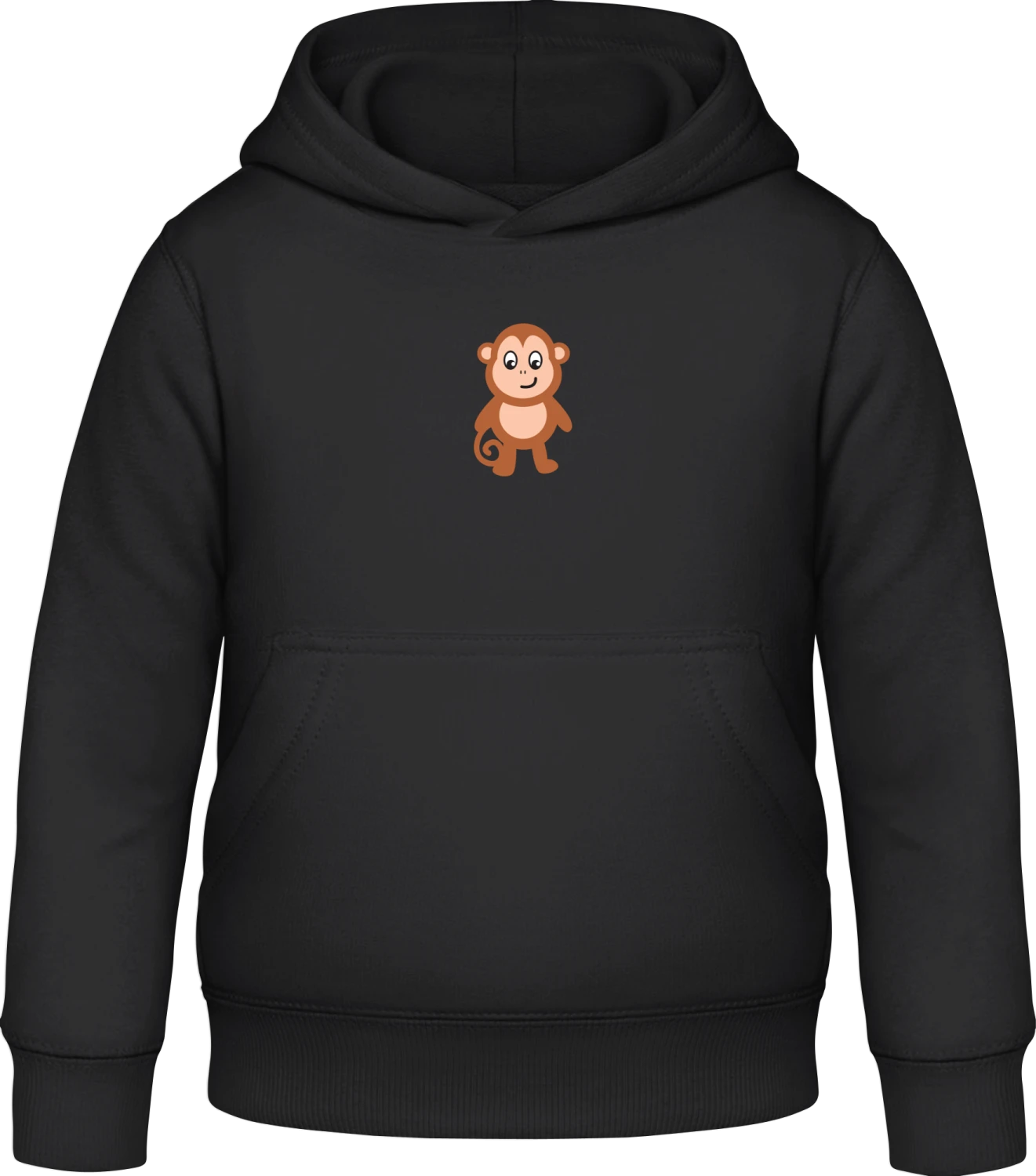 Affe Illustration - Black Awdis Hoodie Kids - Front