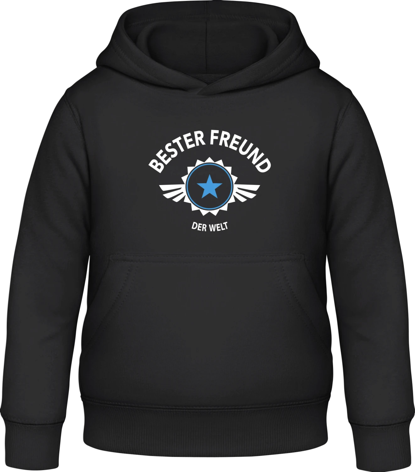 Bester Freund der Welt - Black Awdis Hoodie Kids - Front