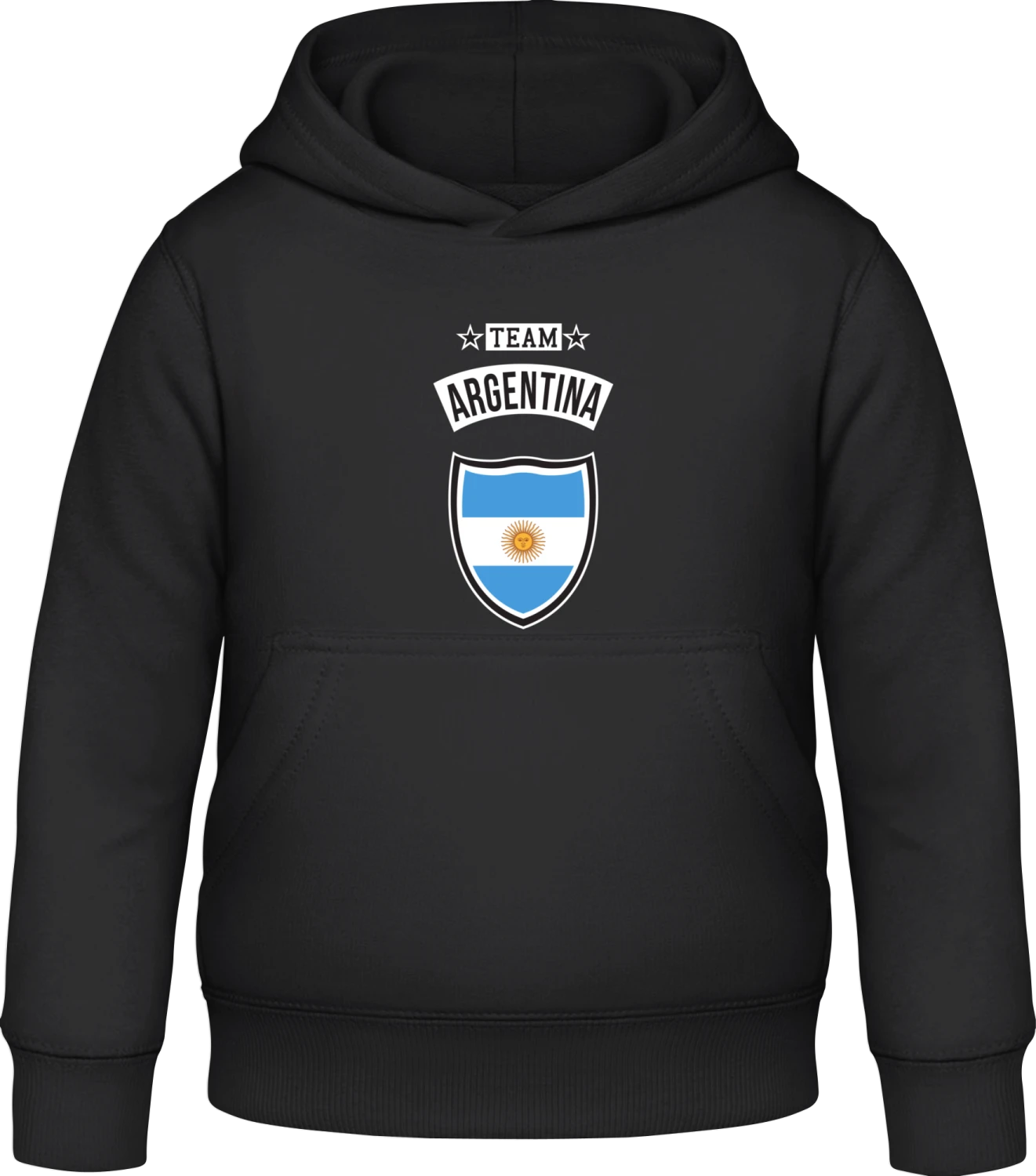 Team Argentina - Black Awdis Hoodie Kids - Front