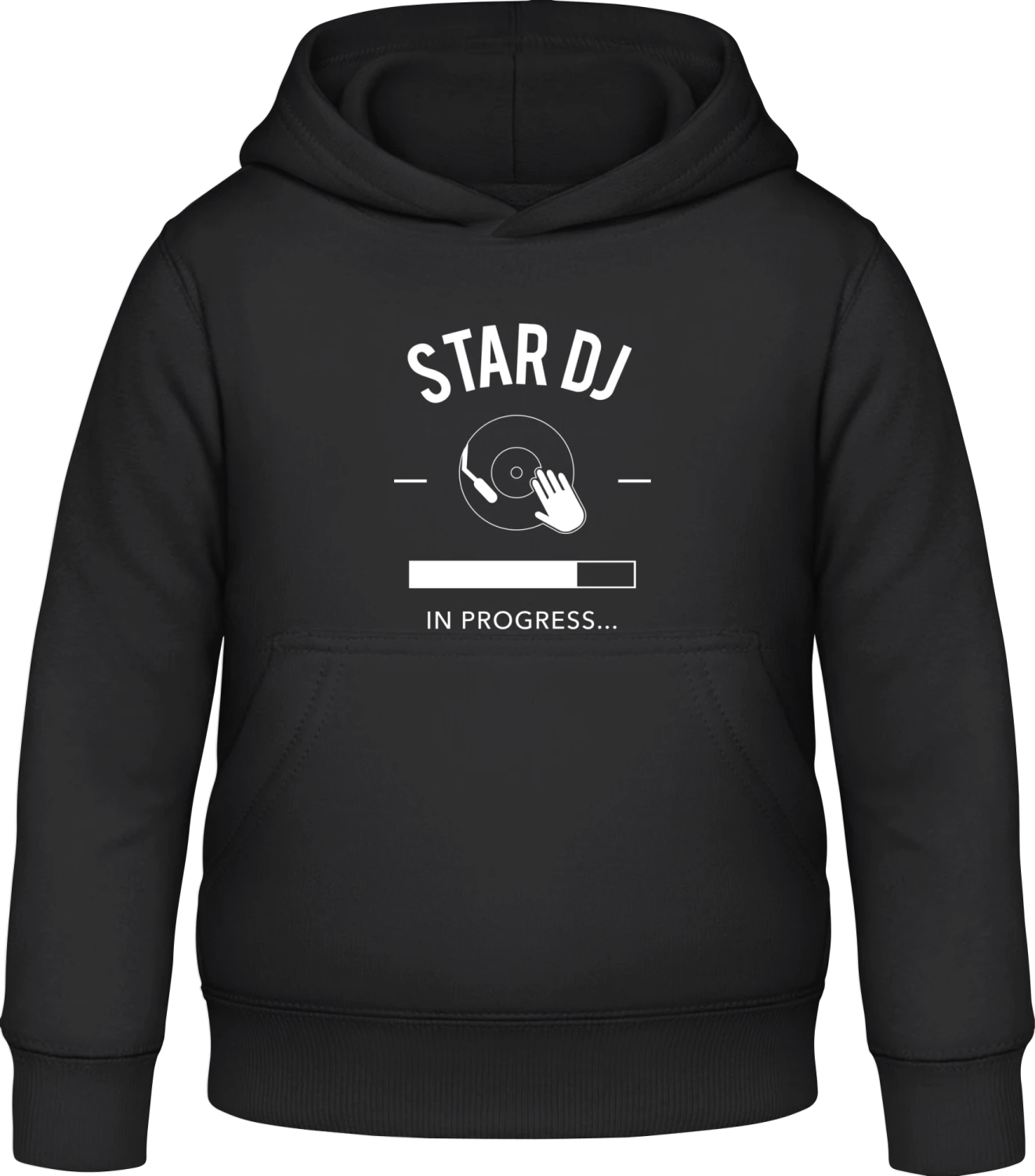 Star DJ In Progress - Black Awdis Hoodie Kids - Front