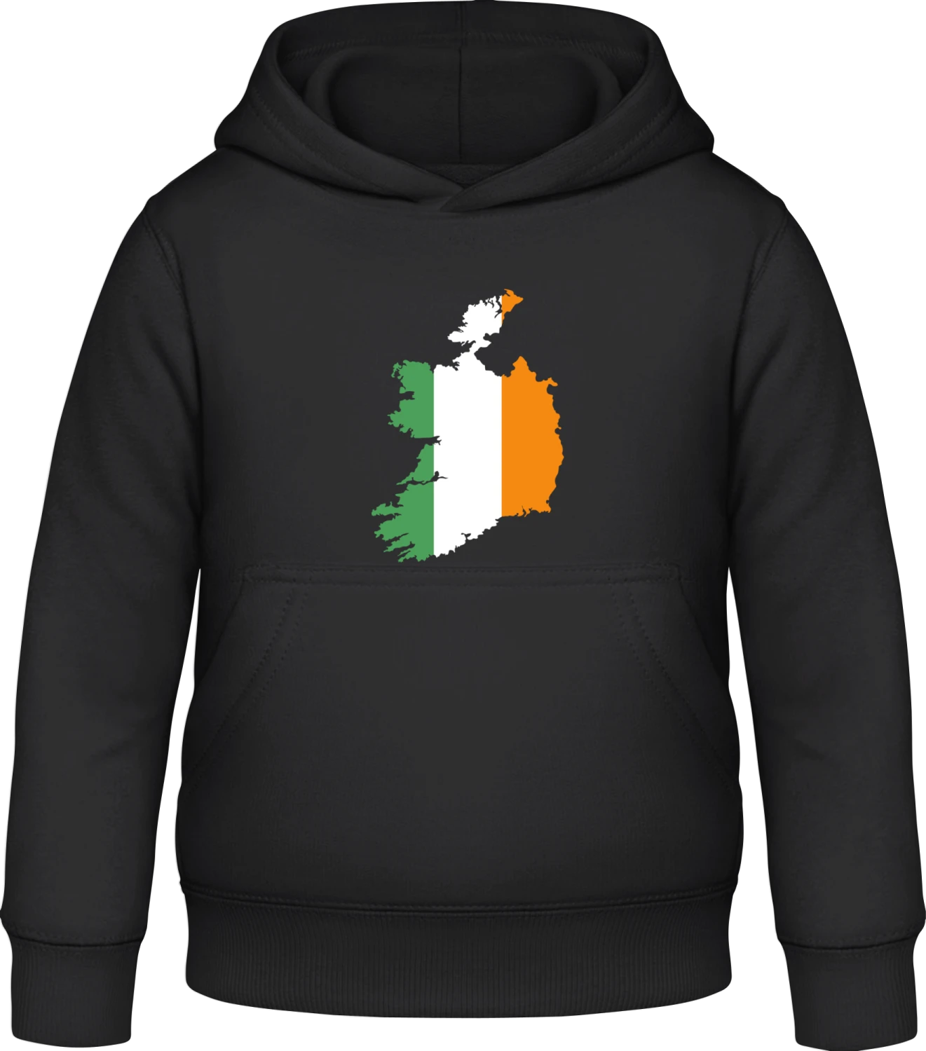 Irland Landkarte - Black Awdis Hoodie Kids - Front