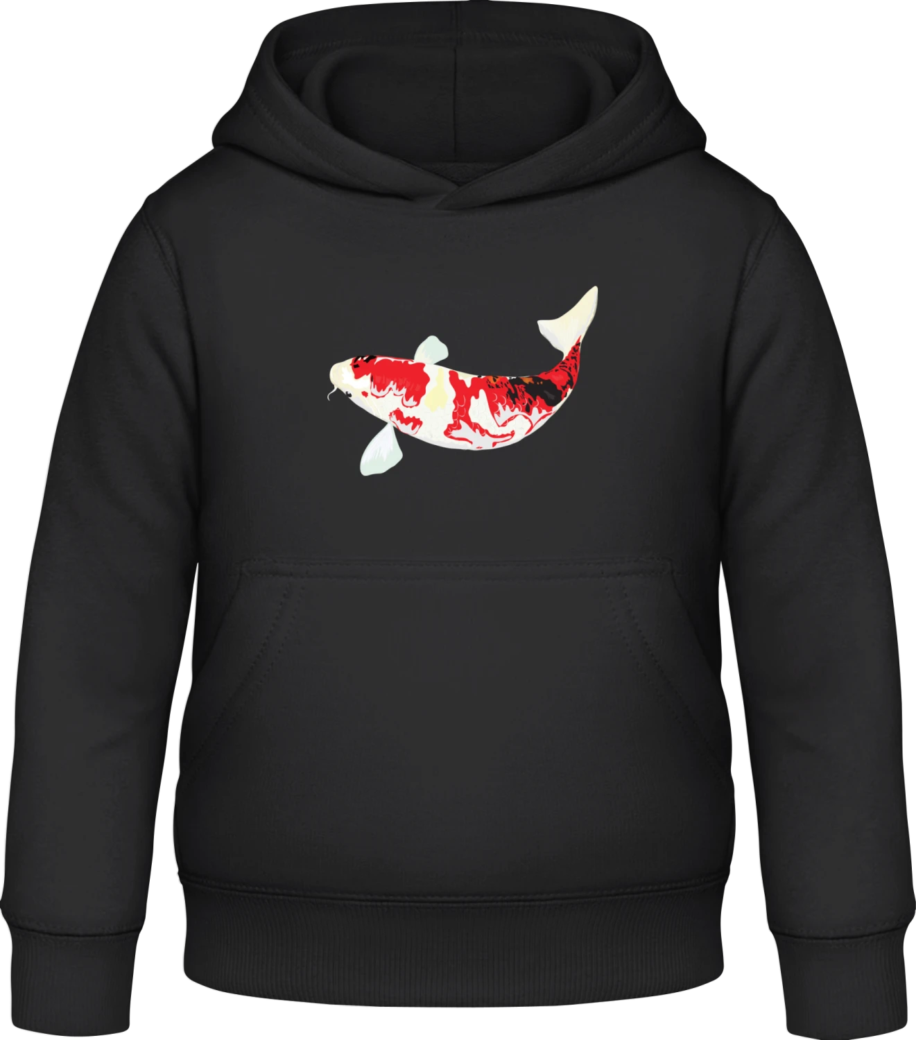 Koi Carp - Black Awdis Hoodie Kids - Front