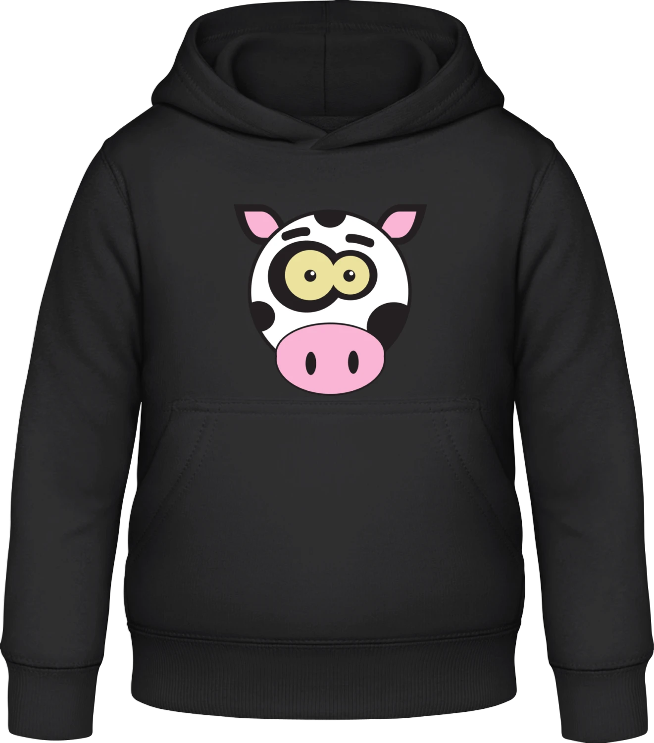 Kuh Kopf - Black Awdis Hoodie Kids - Front