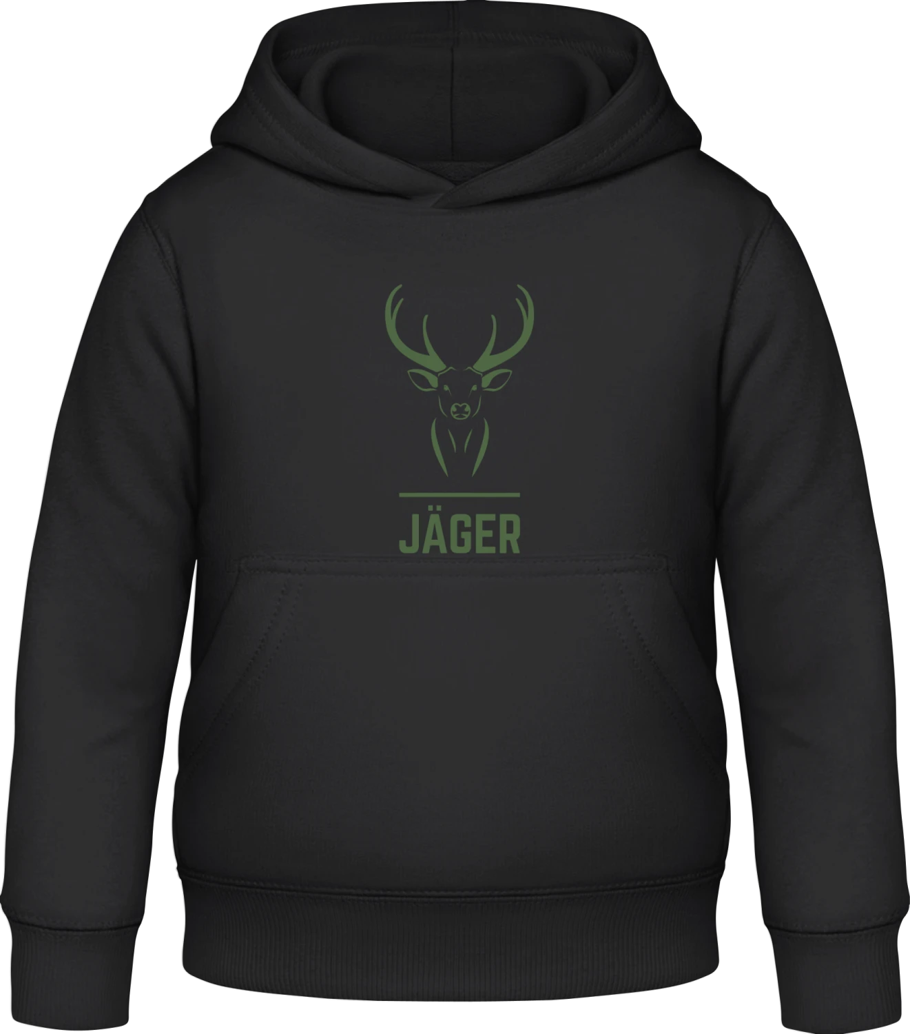 Hirsch Jäger - Black Awdis Hoodie Kids - Front