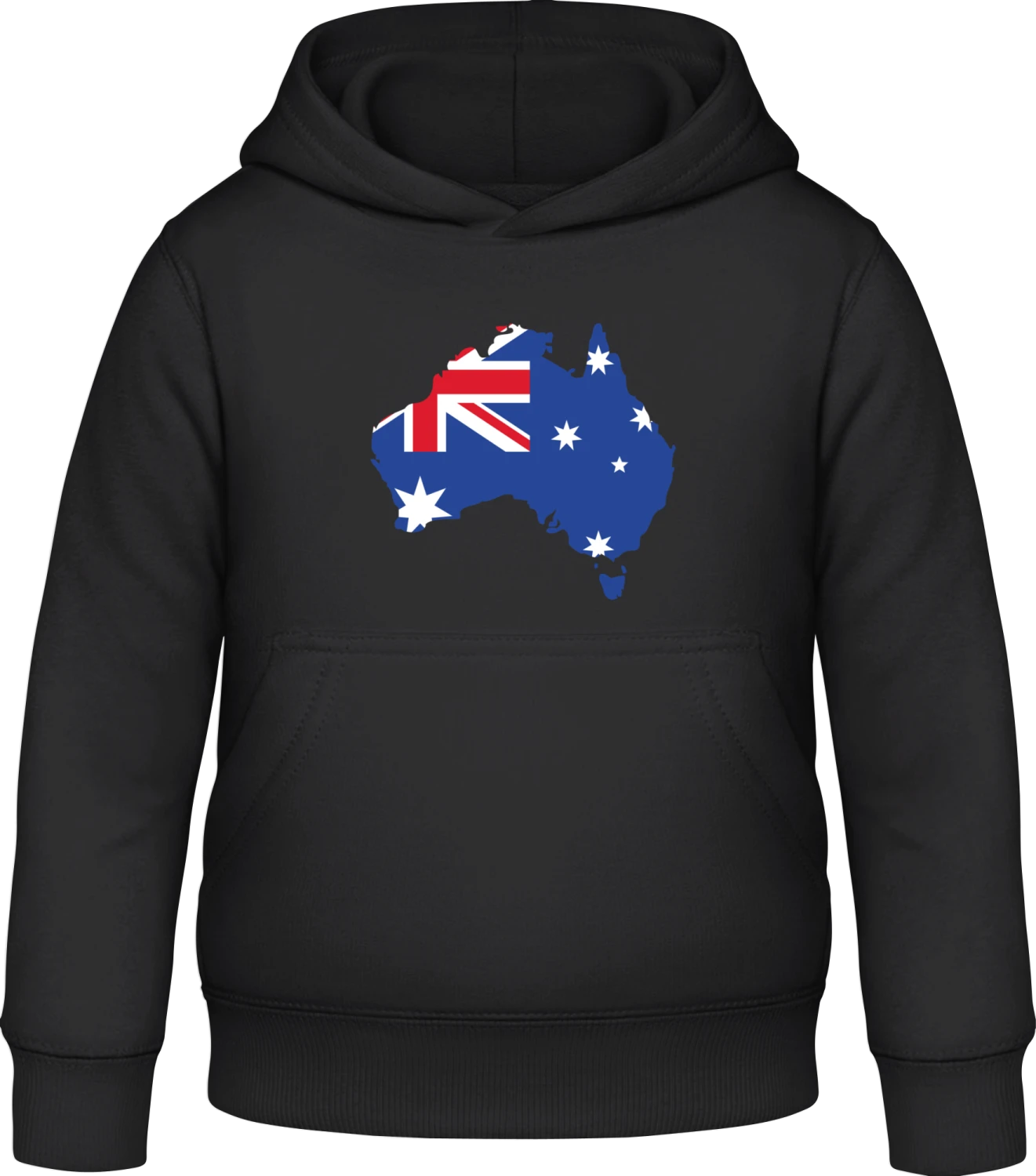 Australien Landkarte - Black Awdis Hoodie Kids - Front