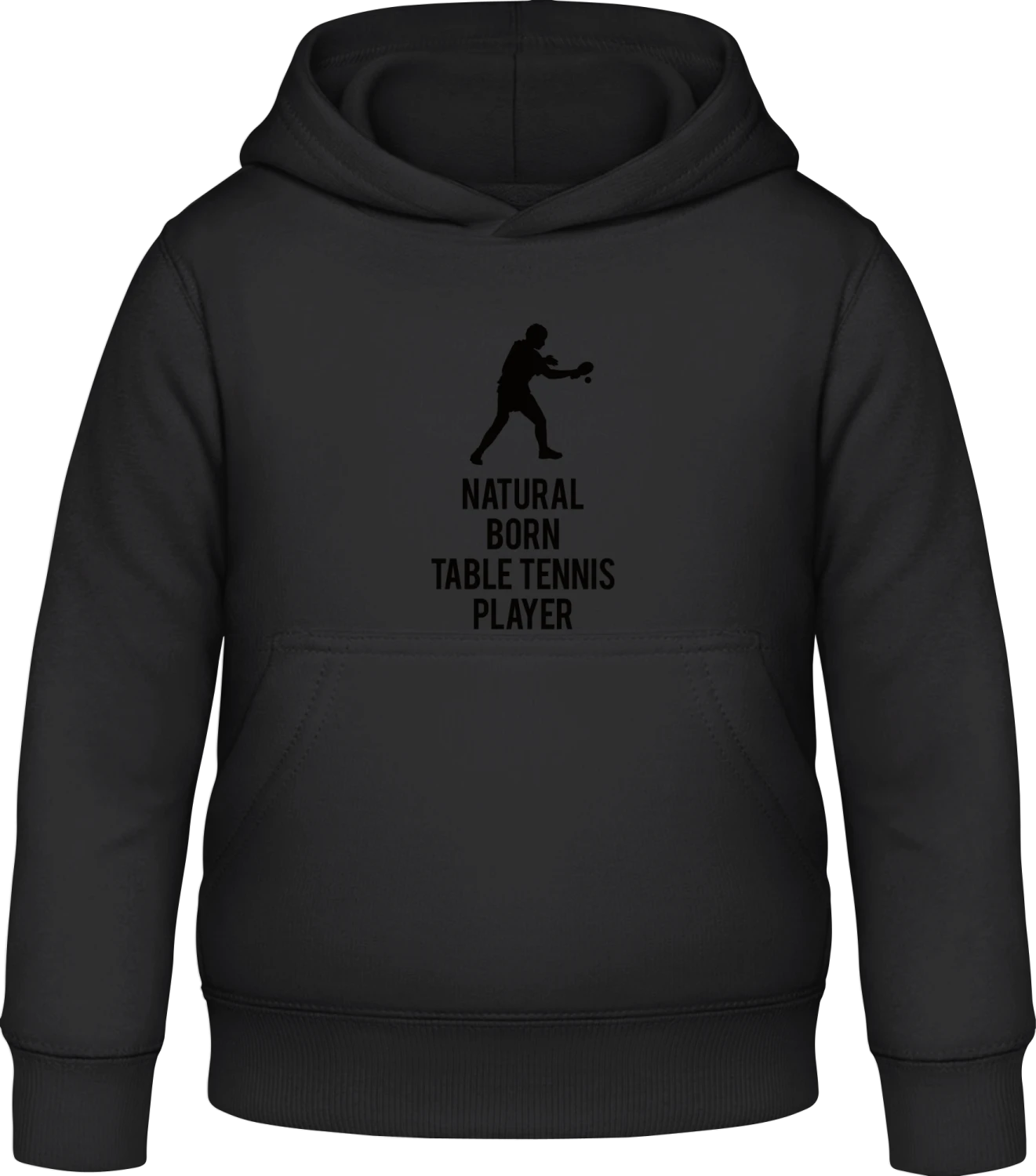 Natural Born Table Tennis Player - Black Awdis Hoodie Kids - Front