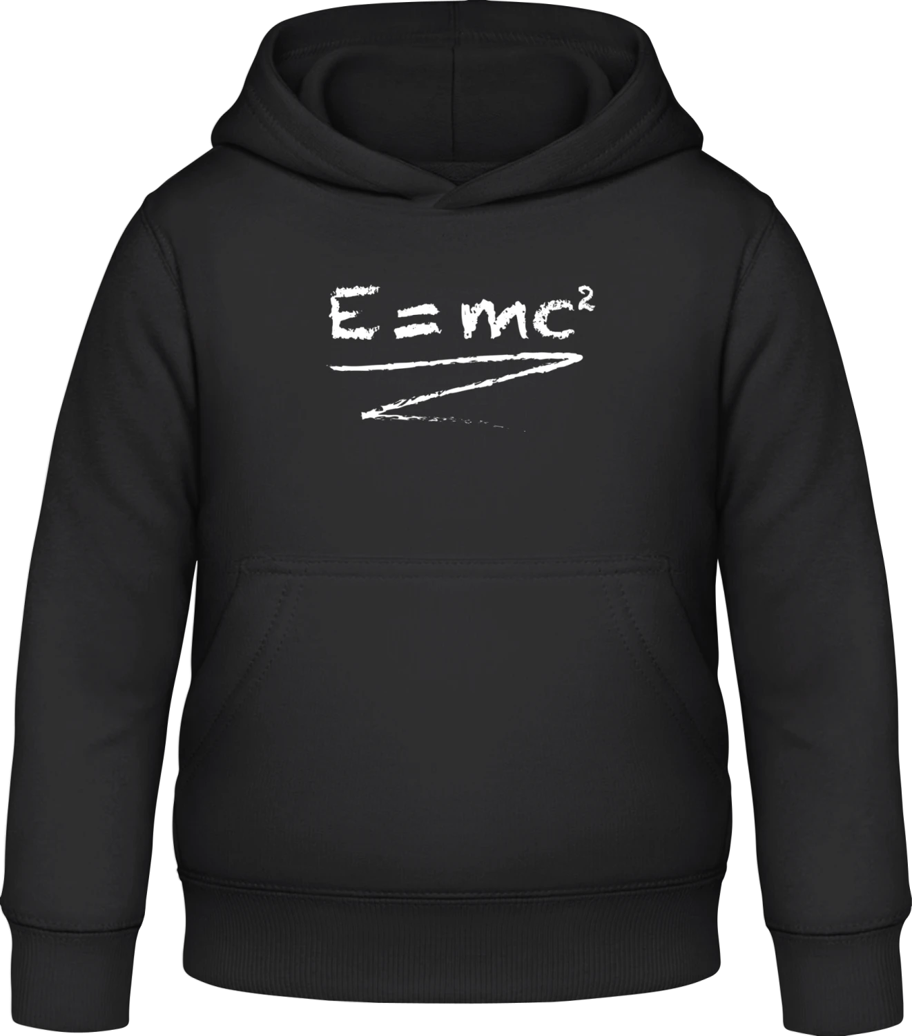 E MC2 Energy Formula - Black Awdis Hoodie Kids - Front