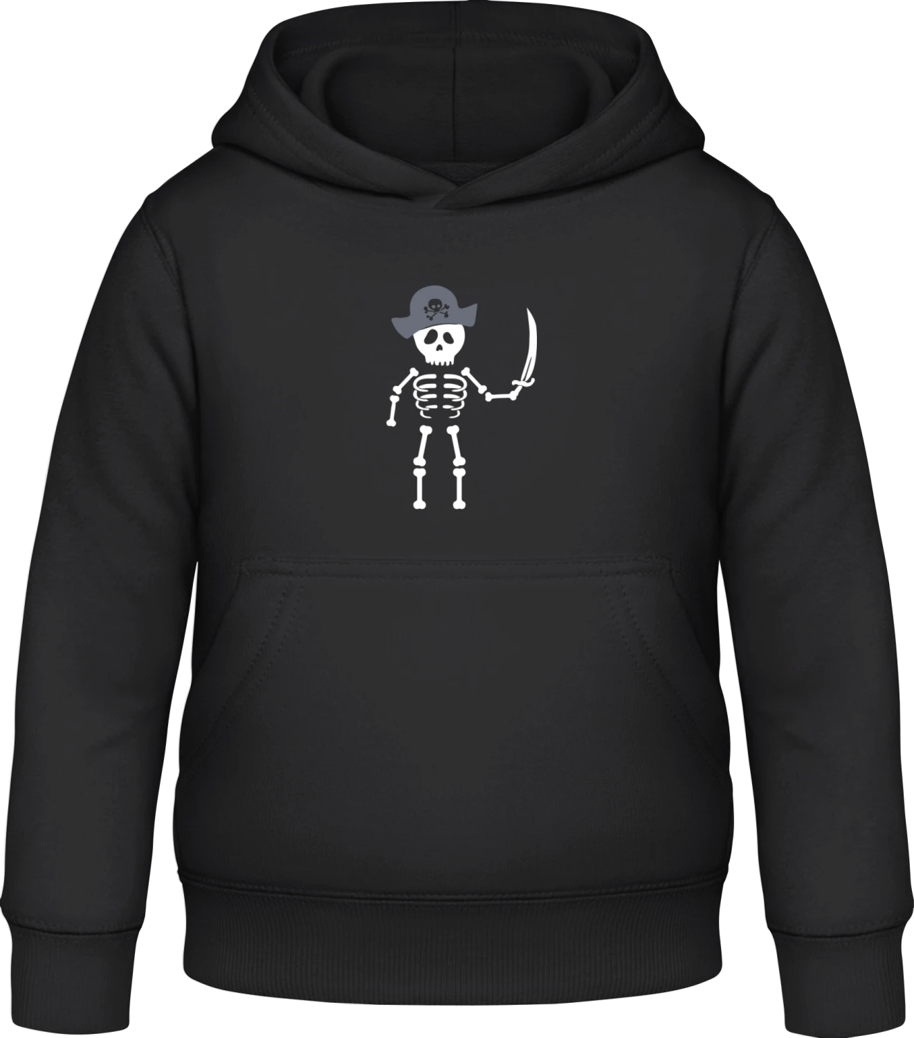 Dead Pirate - Black Awdis Hoodie Kids - Front