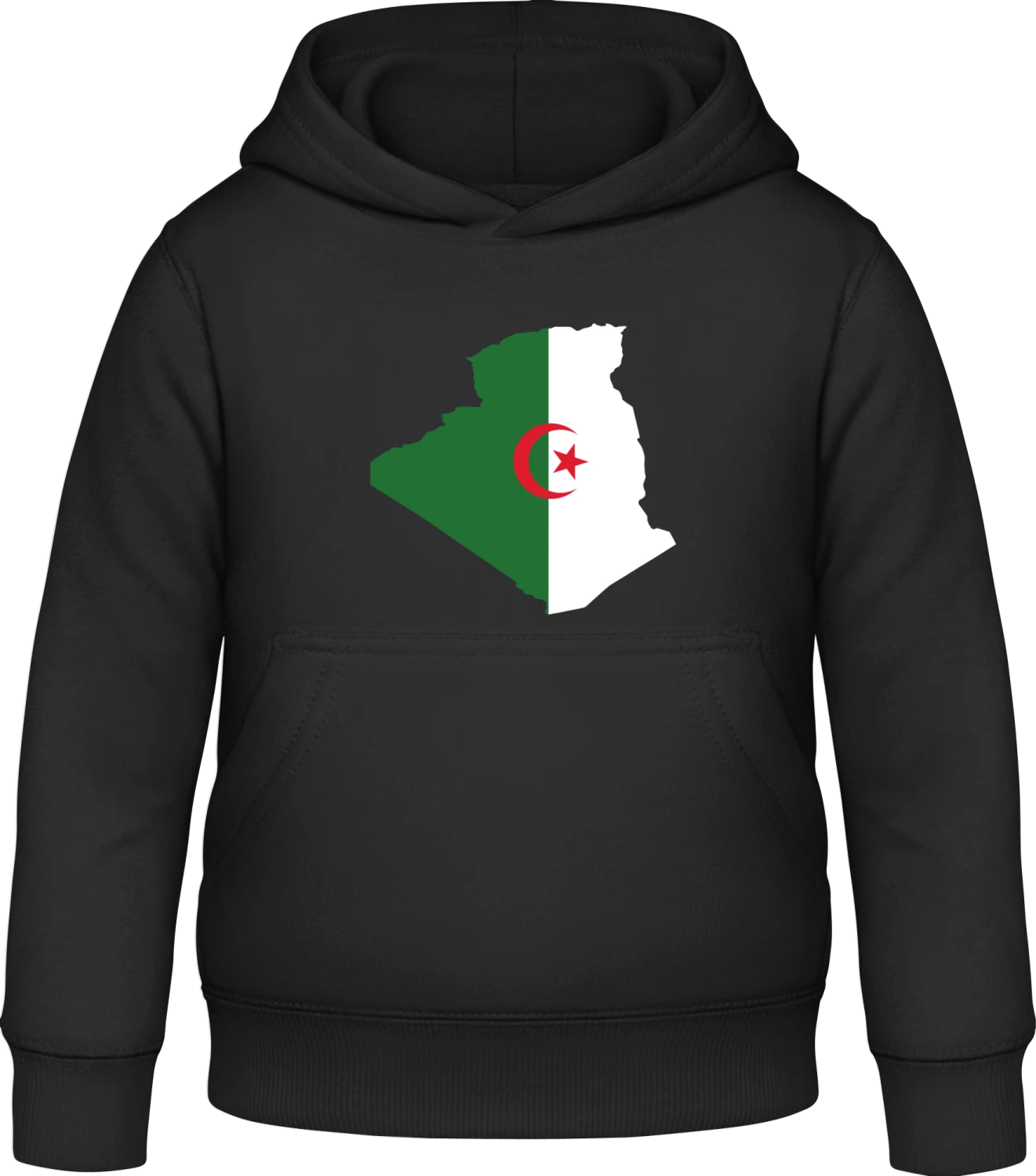 Algerien Karte - Black Awdis Hoodie Kids - Front