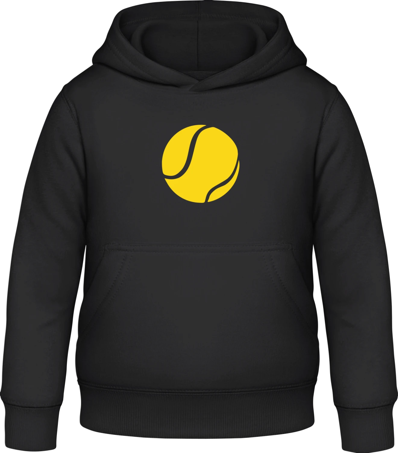 Tennis Ball - Black Awdis Hoodie Kids - Front