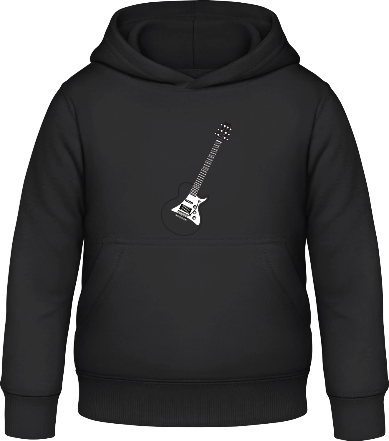 Electric Guitar - Black Awdis Hoodie Kids - Front