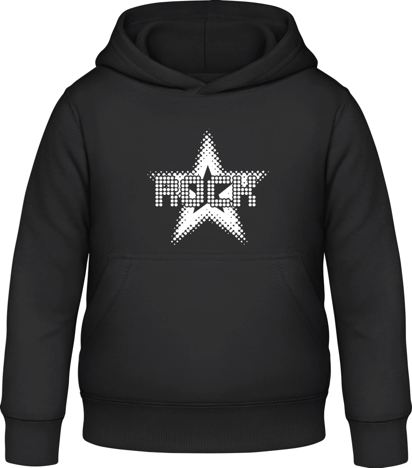 Rock Star - Black Awdis Hoodie Kids - Front