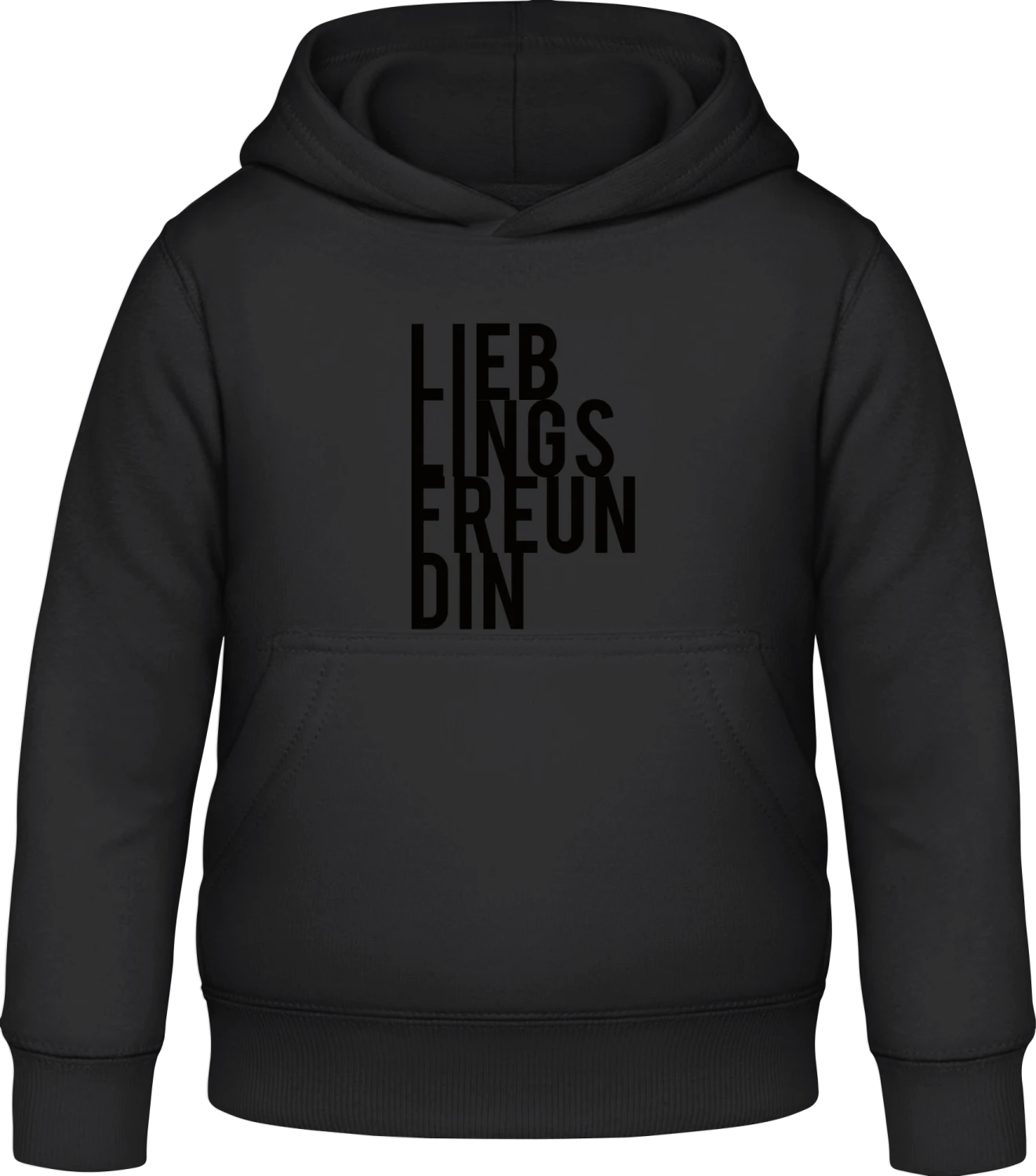 Lieblingsfreundin - Black Awdis Hoodie Kids - Front