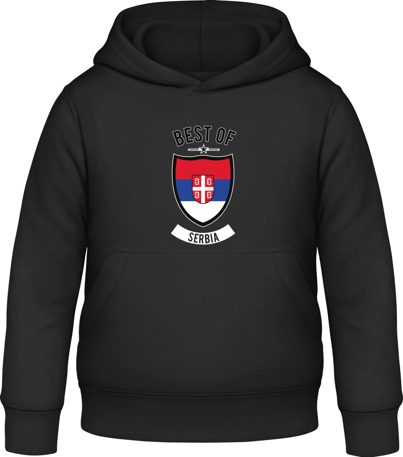 Best of Serbia - Black Awdis Hoodie Kids - Front