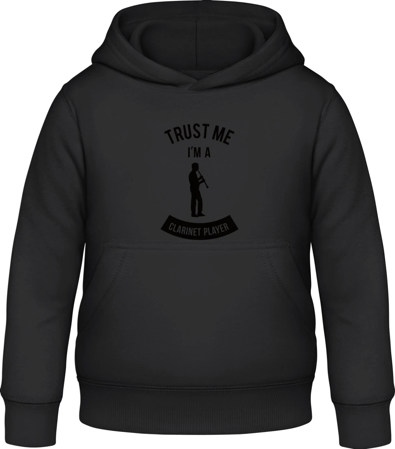 Trust Me I'm A Clarinet Player - Black Awdis Hoodie Kids - Front