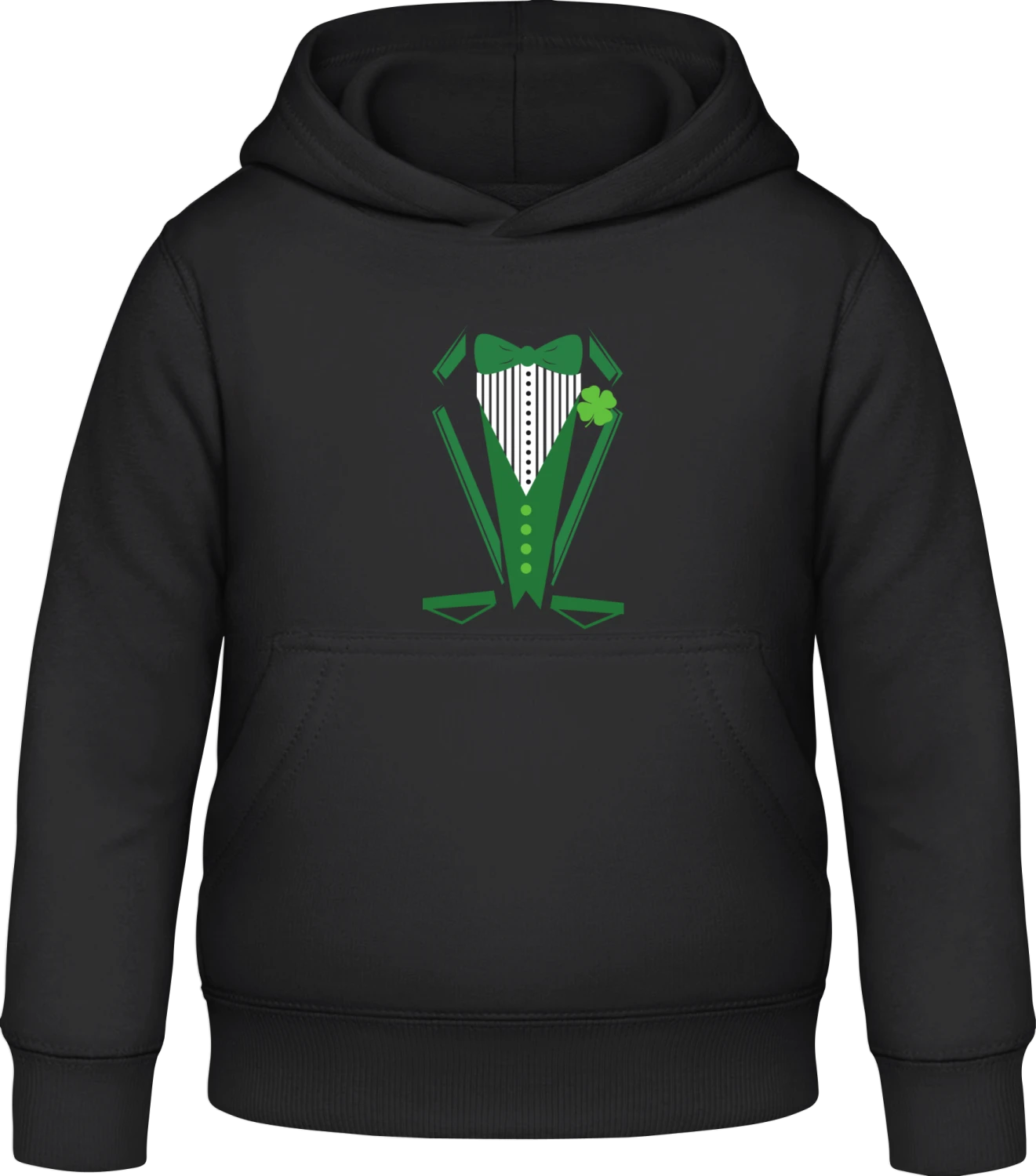 Saint Patrick's Day Costume - Black Awdis Hoodie Kids - Front