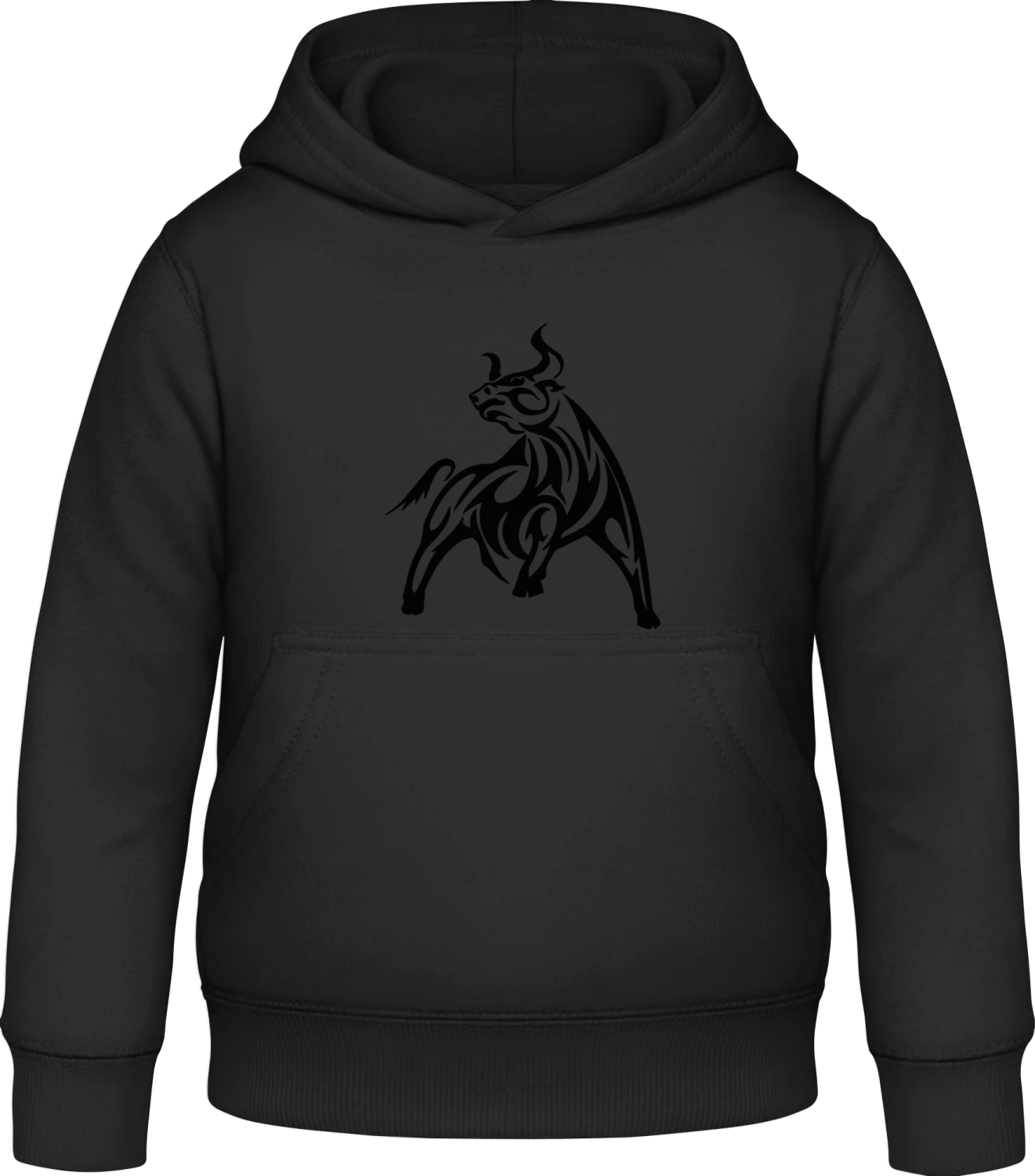 Bull Power - Black Awdis Hoodie Kids - Front