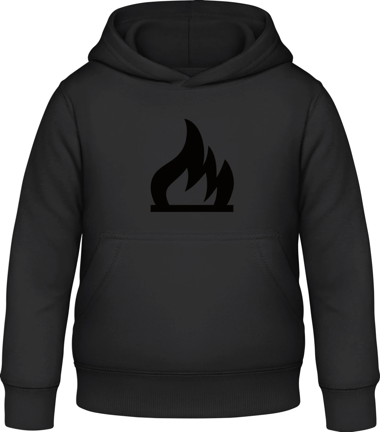 Fire Flammable - Black Awdis Hoodie Kids - Front