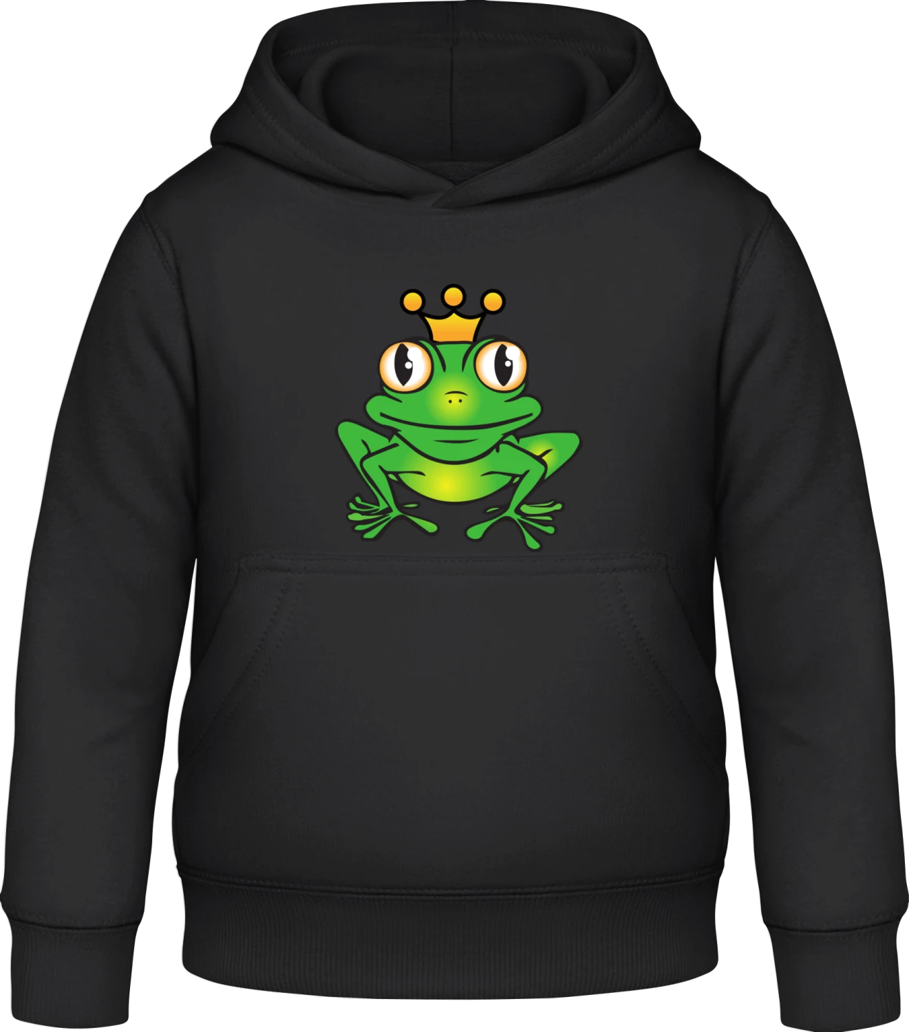 King Frog - Black Awdis Hoodie Kids - Front