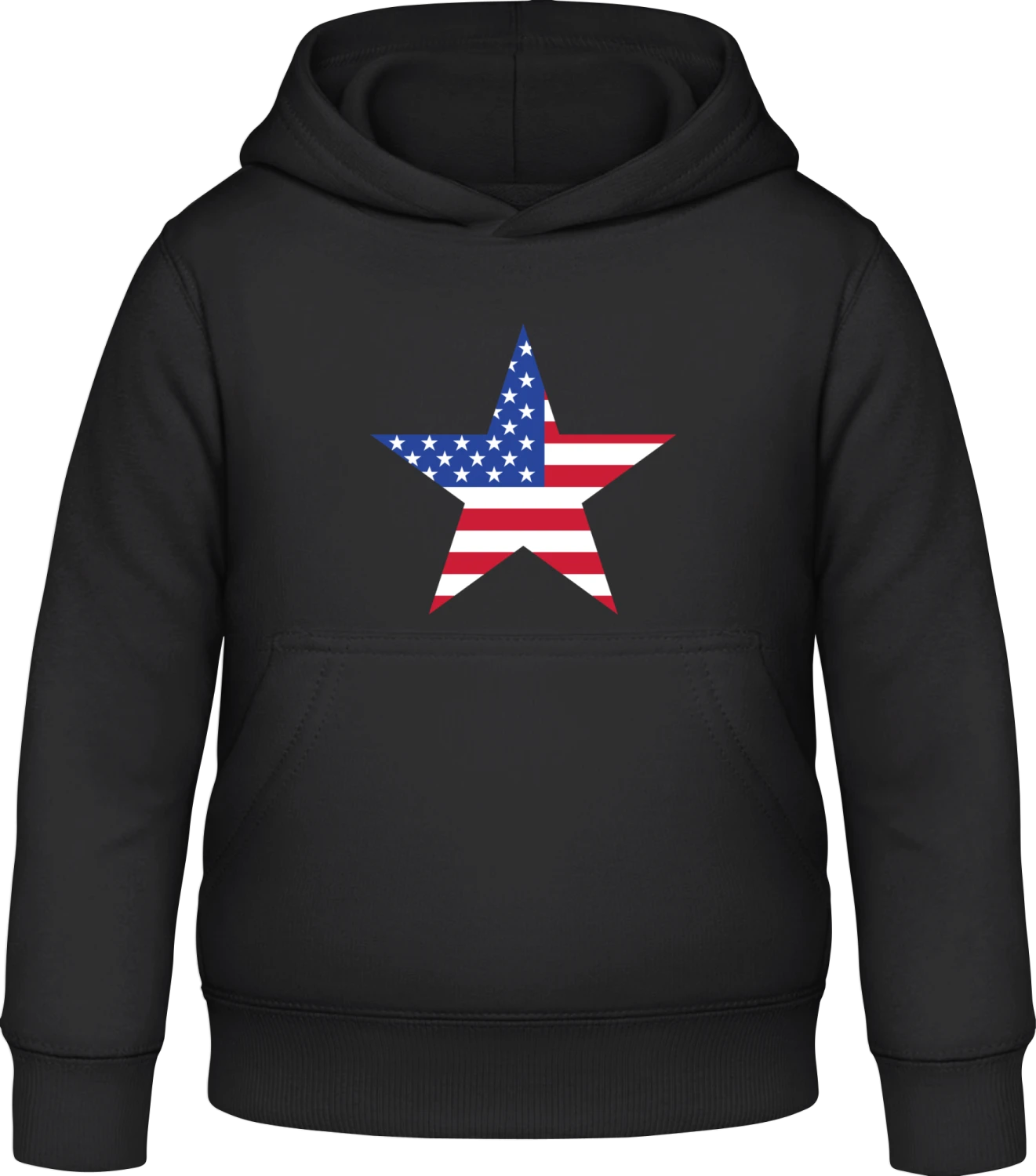 American Star - Black Awdis Hoodie Kids - Front