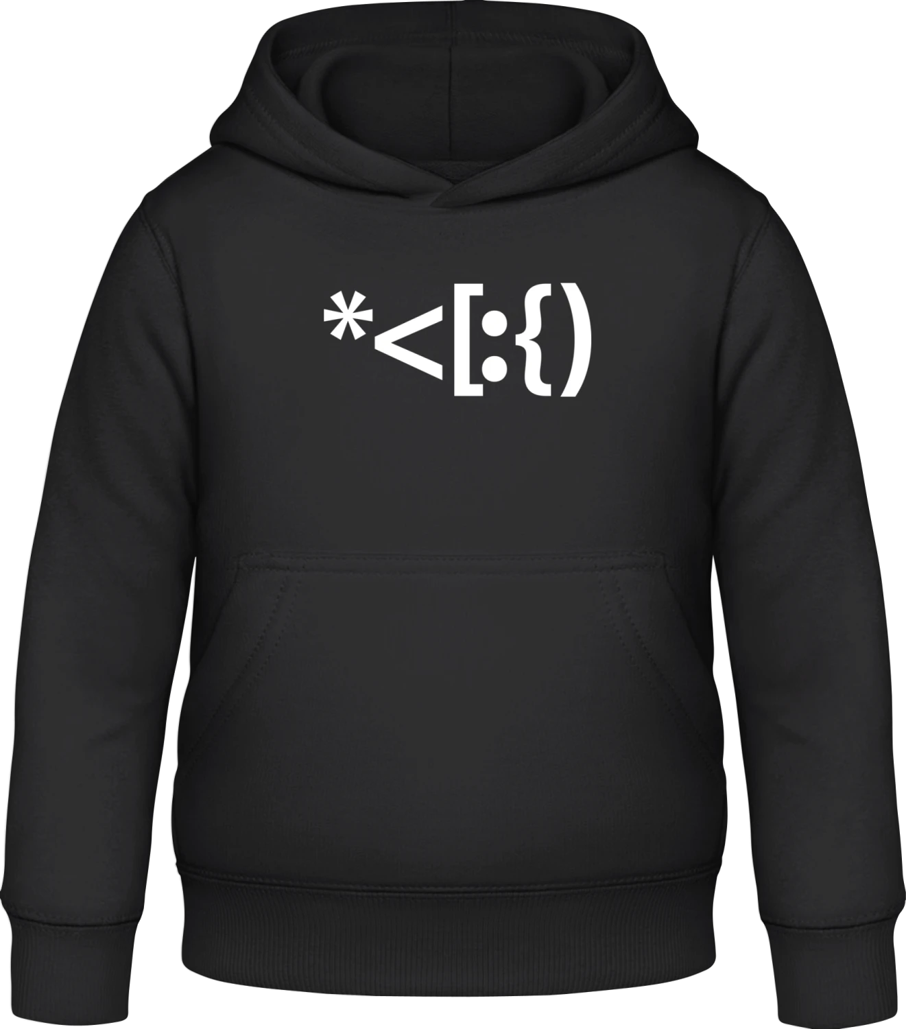 Geek Emoticons Santa Claus - Black Awdis Hoodie Kids - Front