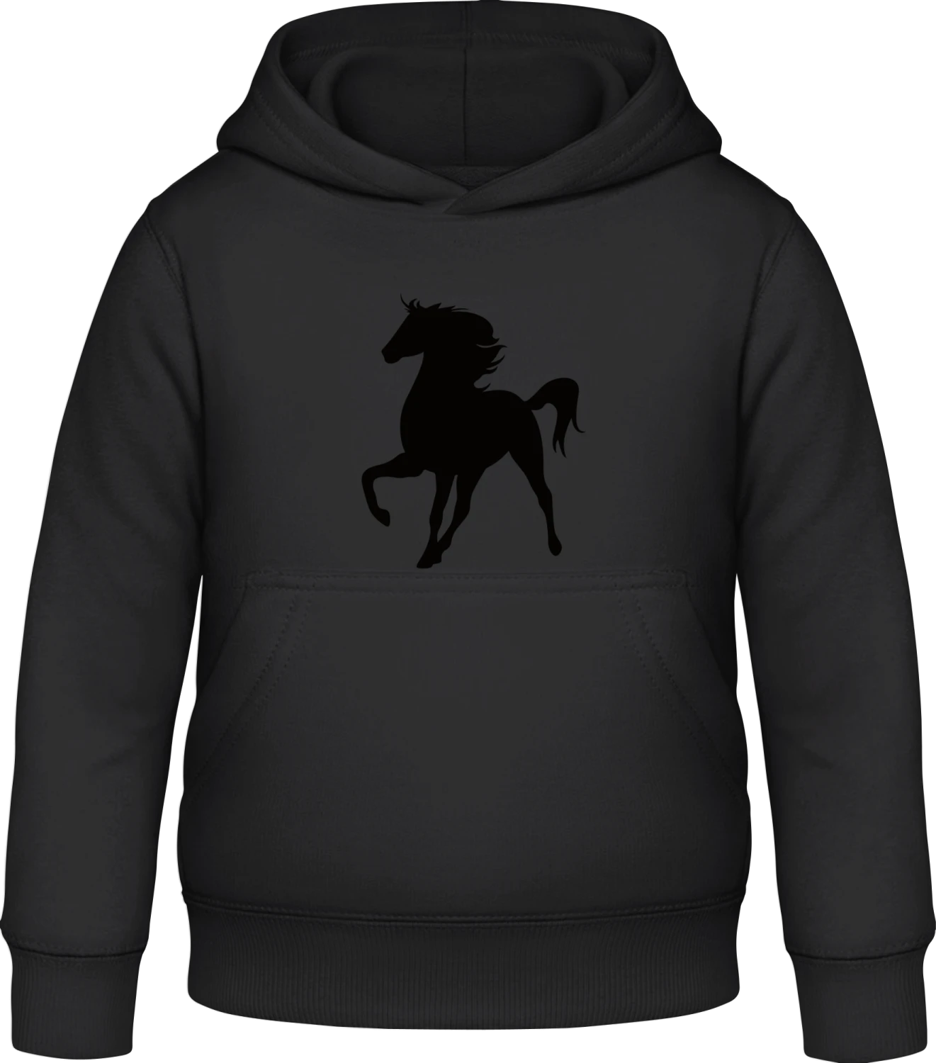 Horse Stallion - Black Awdis Hoodie Kids - Front