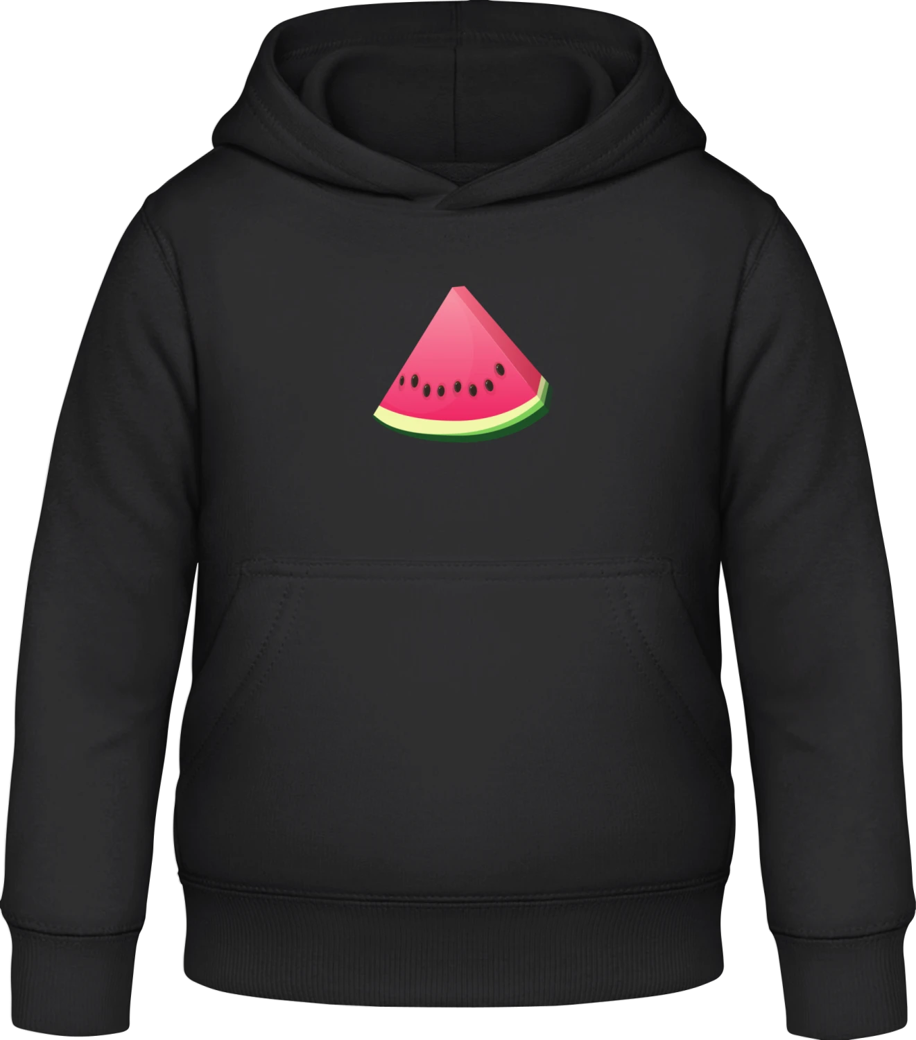 Wassermelone - Black Awdis Hoodie Kids - Front