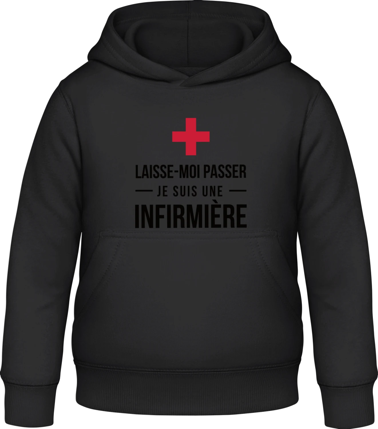 Je suis une infirmière - Black Awdis Hoodie Kids - Front