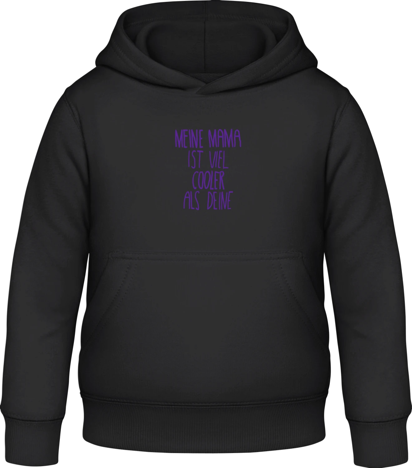 Meine mama ist viel cooler als deine - Black Awdis Hoodie Kids - Front