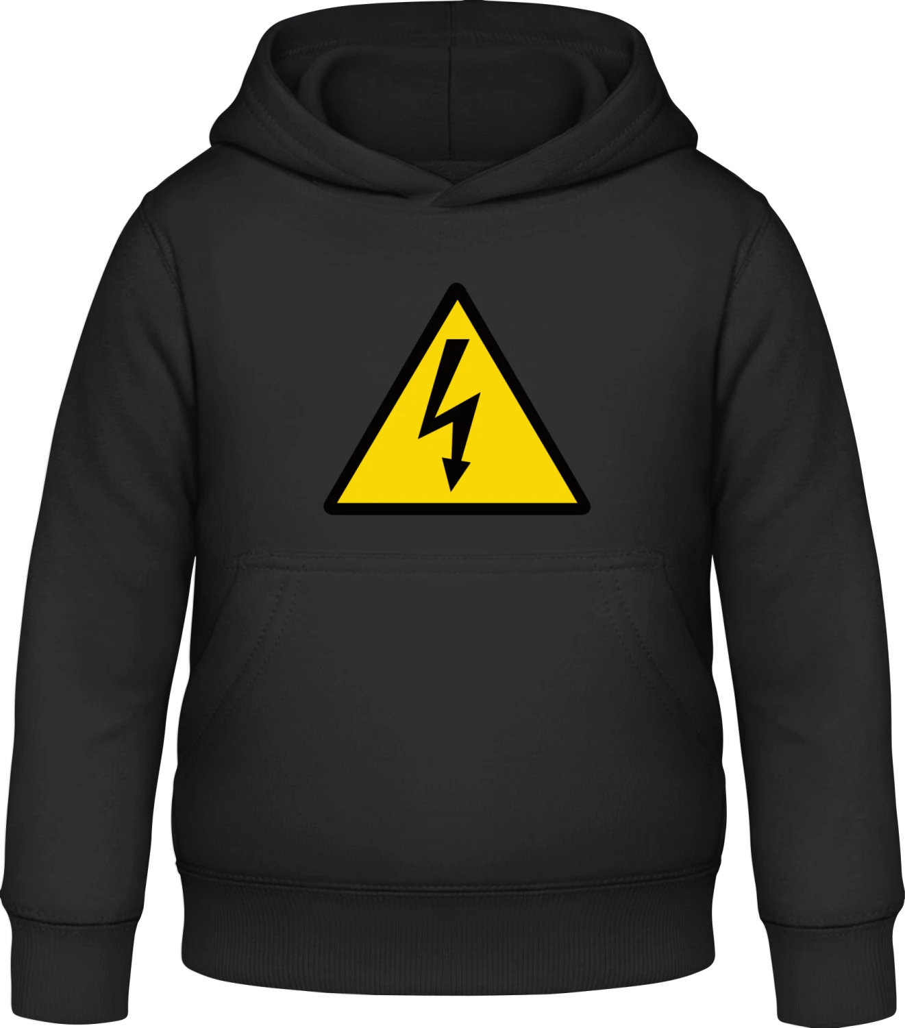 High Voltage - Black Awdis Hoodie Kids - Front