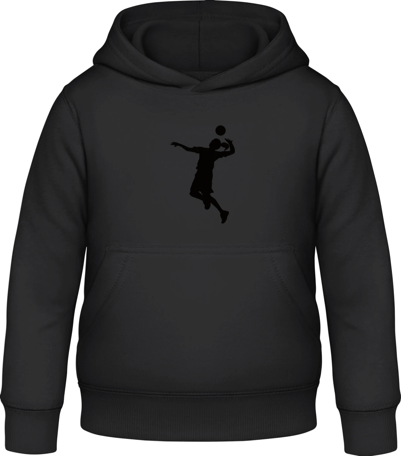 Volleyball Girl - Black Awdis Hoodie Kids - Front