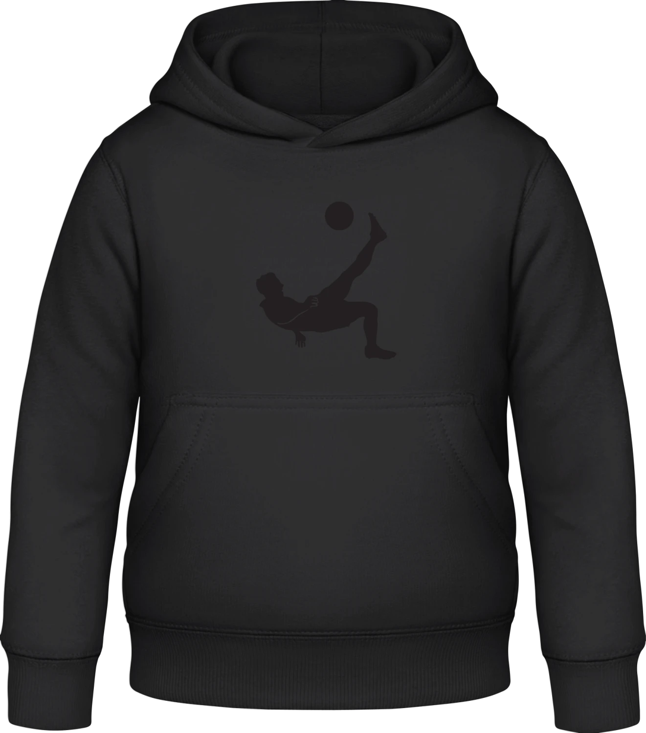 Kick Back Soccer Player - Black Awdis Hoodie Kids - Front