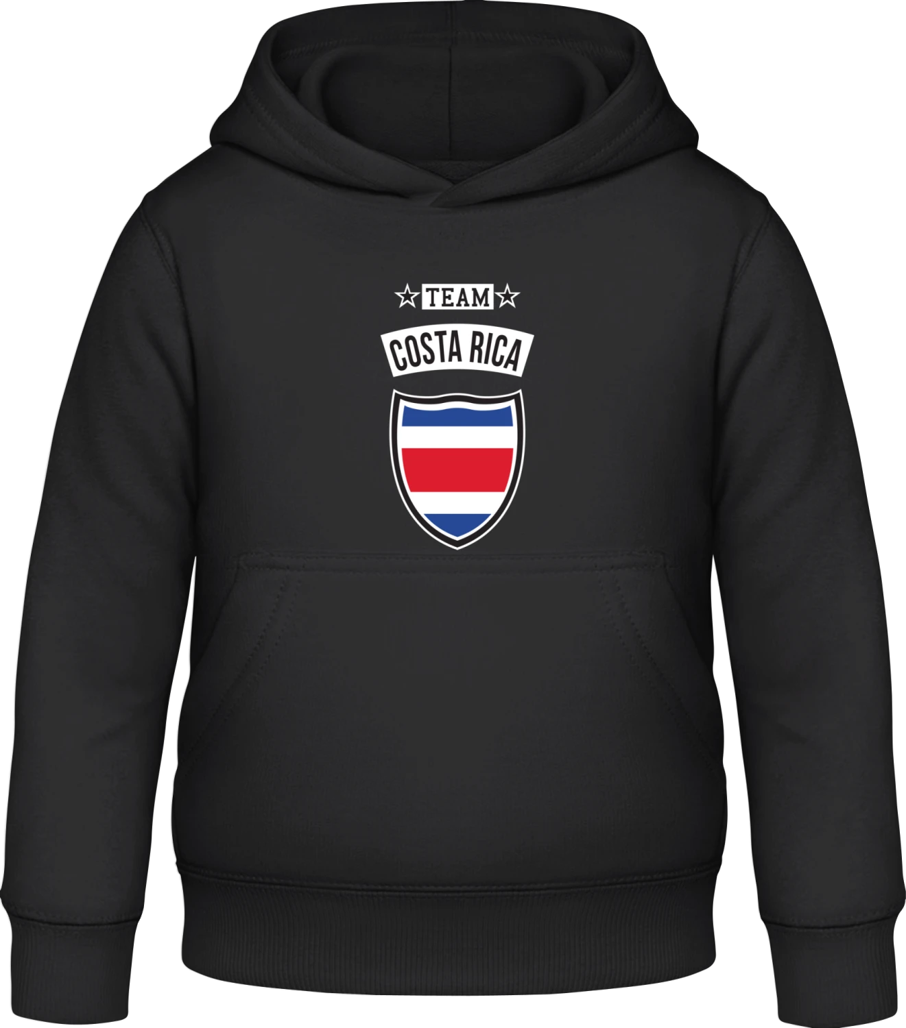 Team Costa Rica - Black Awdis Hoodie Kids - Front